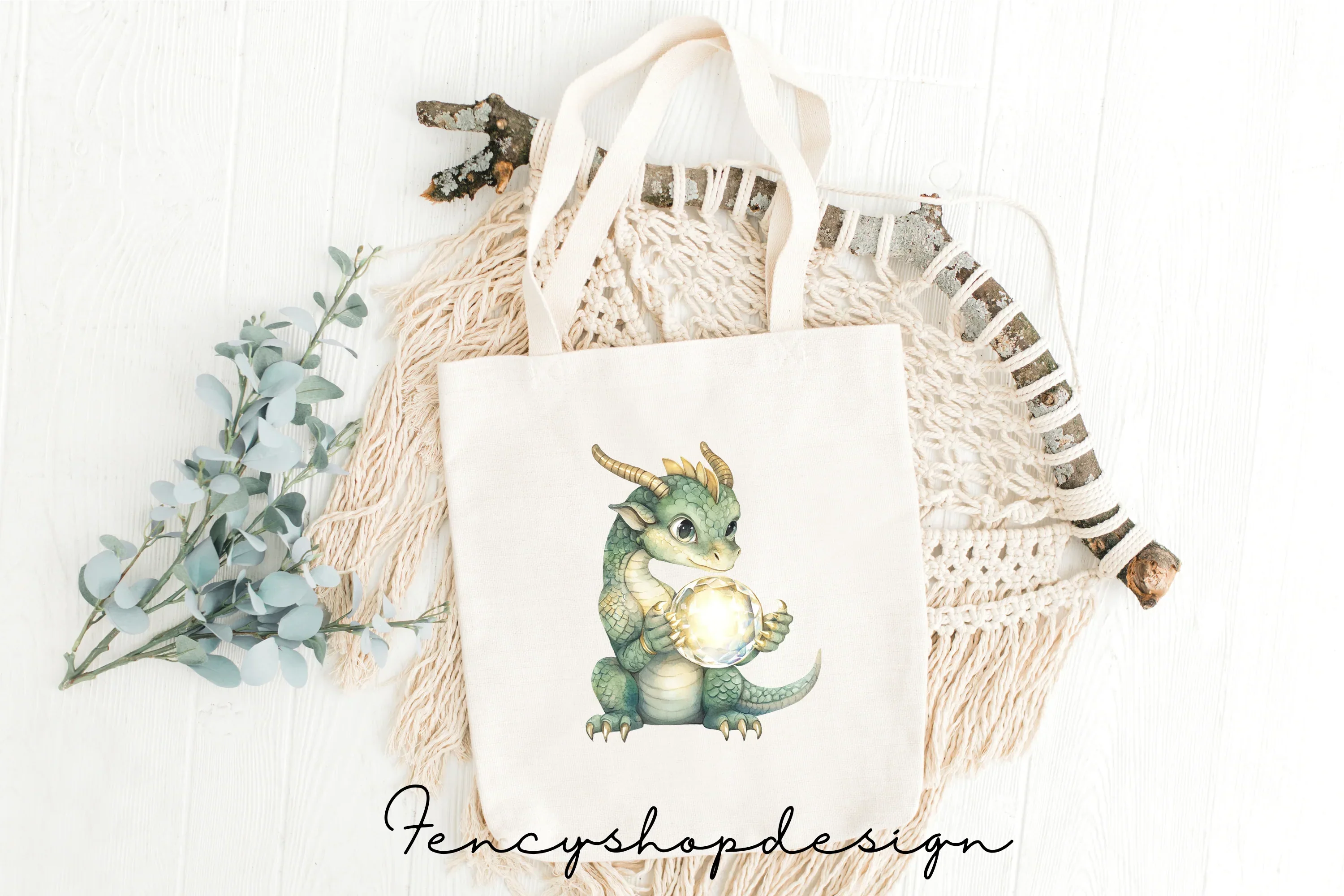 Fantasy Dragon and Unicorn Clipart Bundle - Image 7