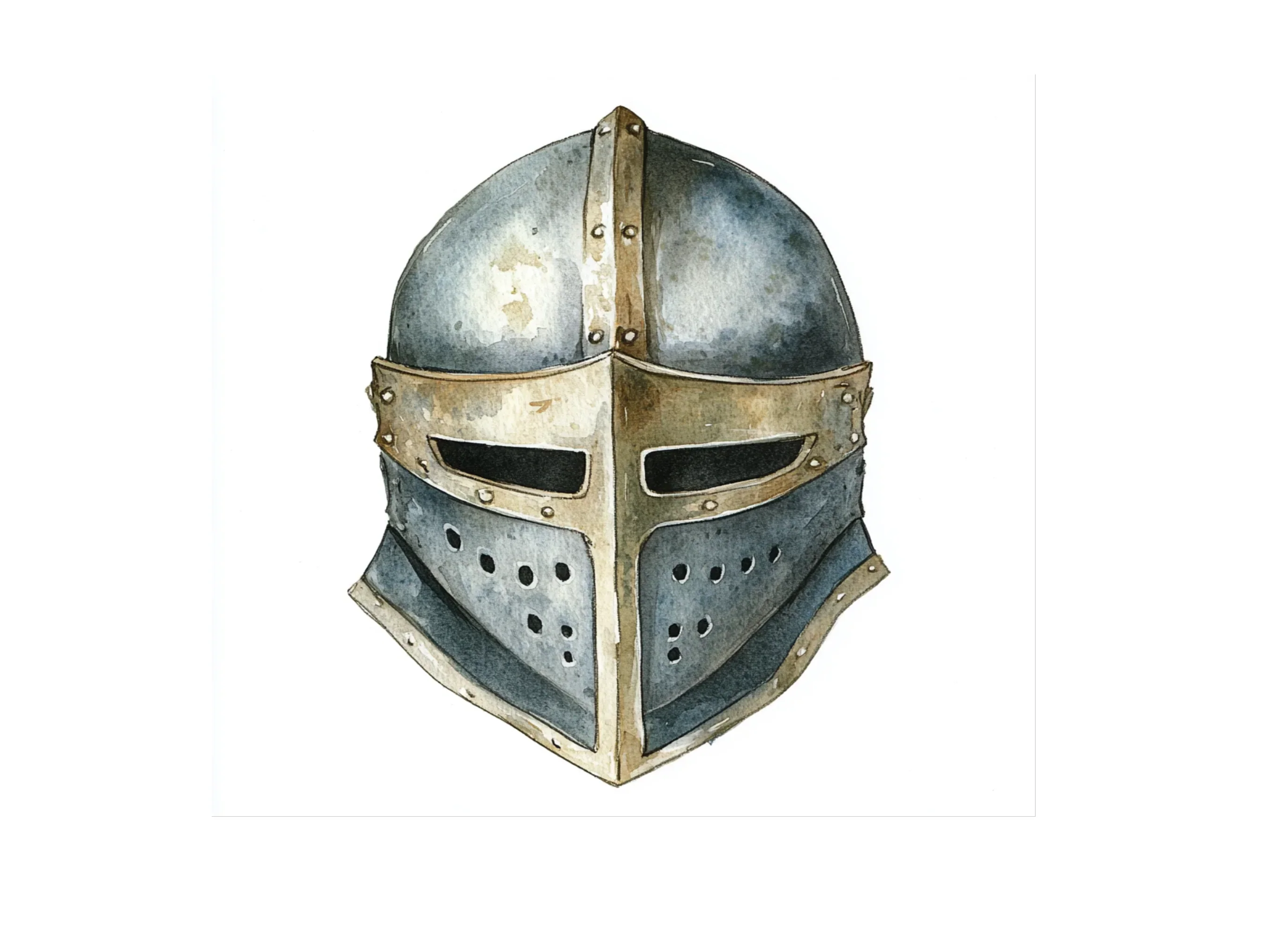 Fantasy Knight Helmets Clipart Bundle - Image 2