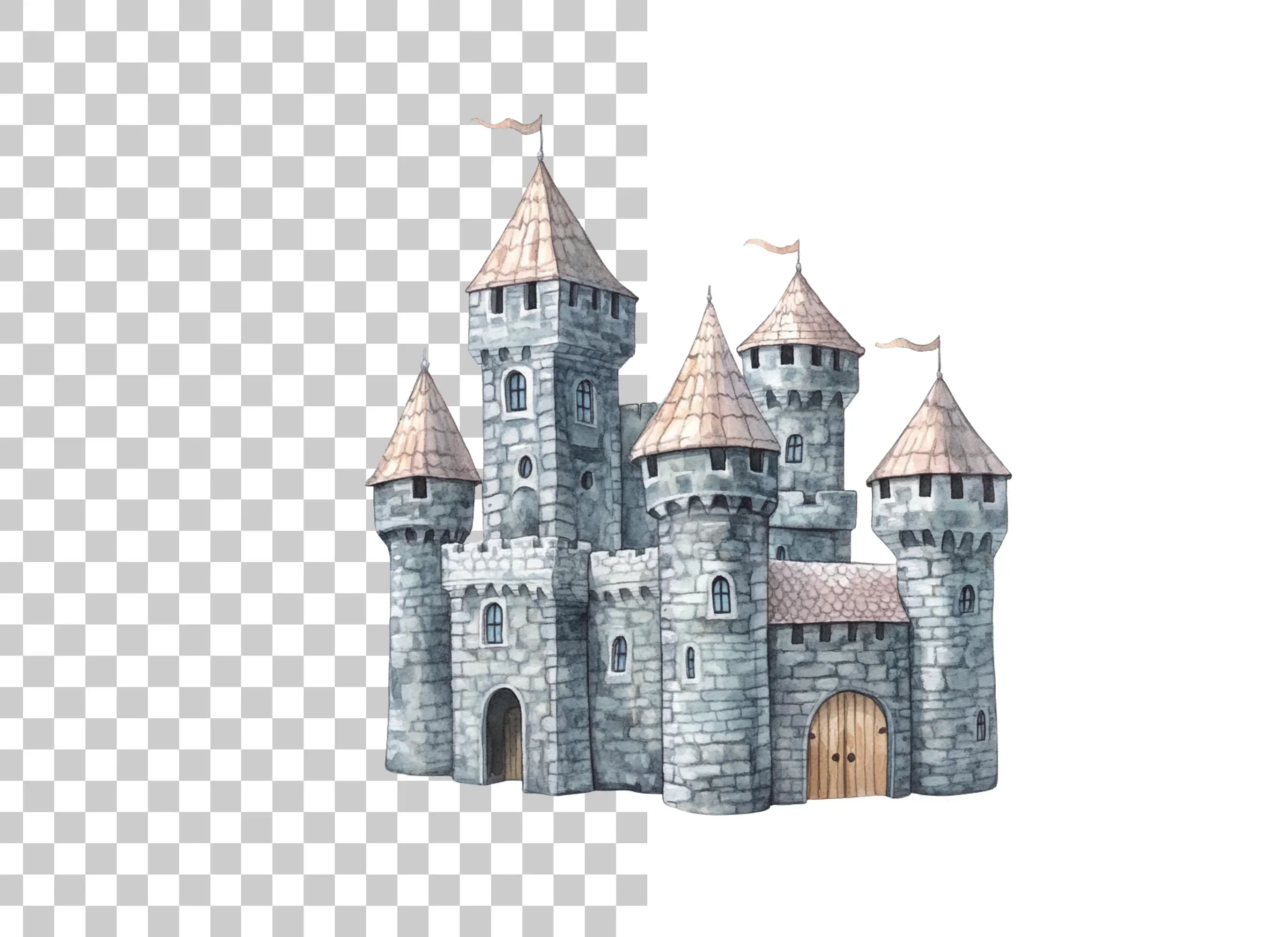 Fantasy Medieval Castle Clipart Bundle - Image 2