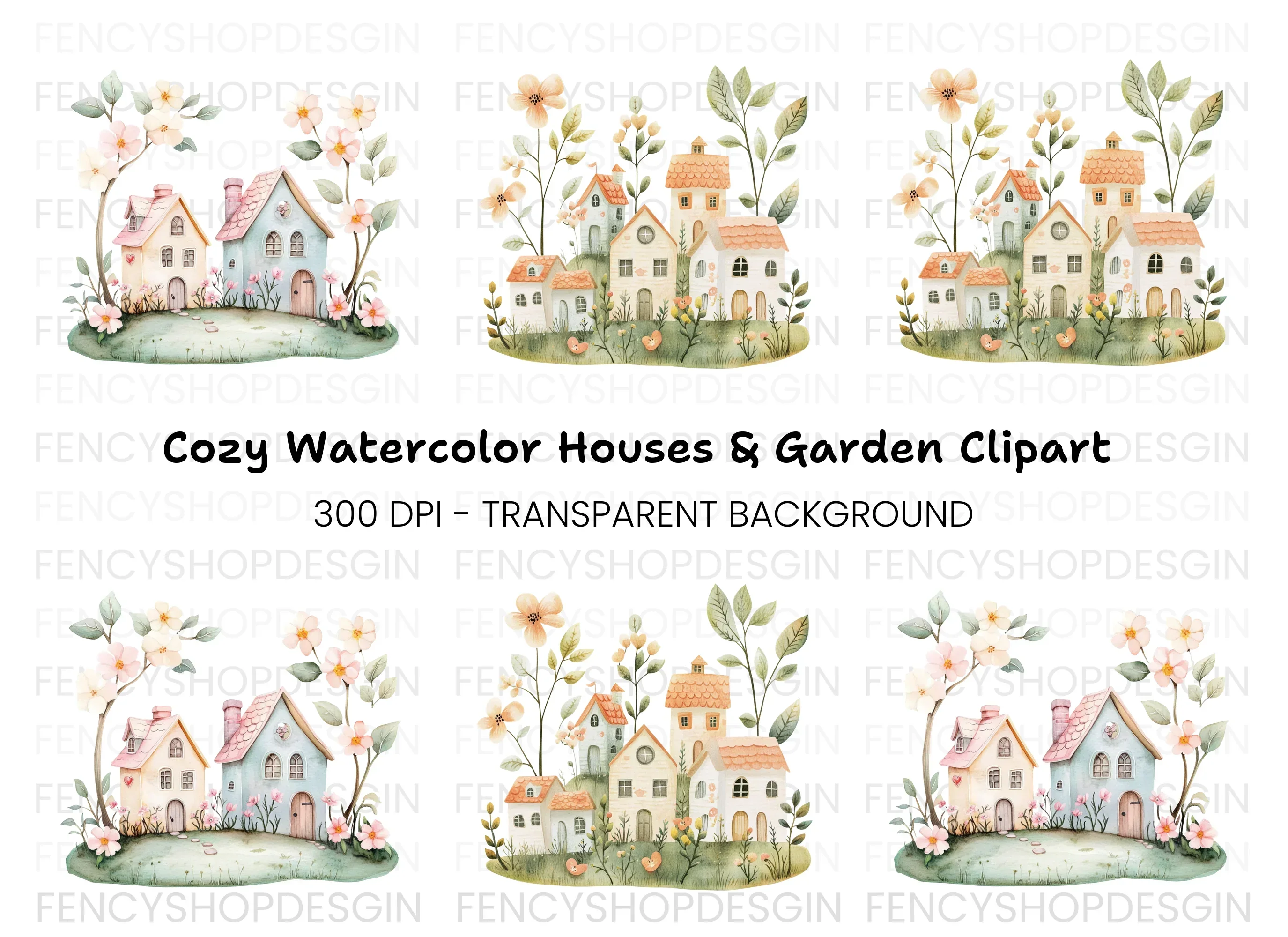 Fantasy Village Clipart Bundle