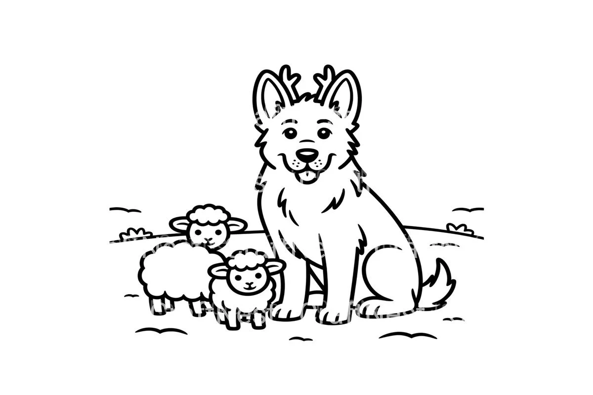 Farm Animals With Antlers Coloring Books - Image 3
