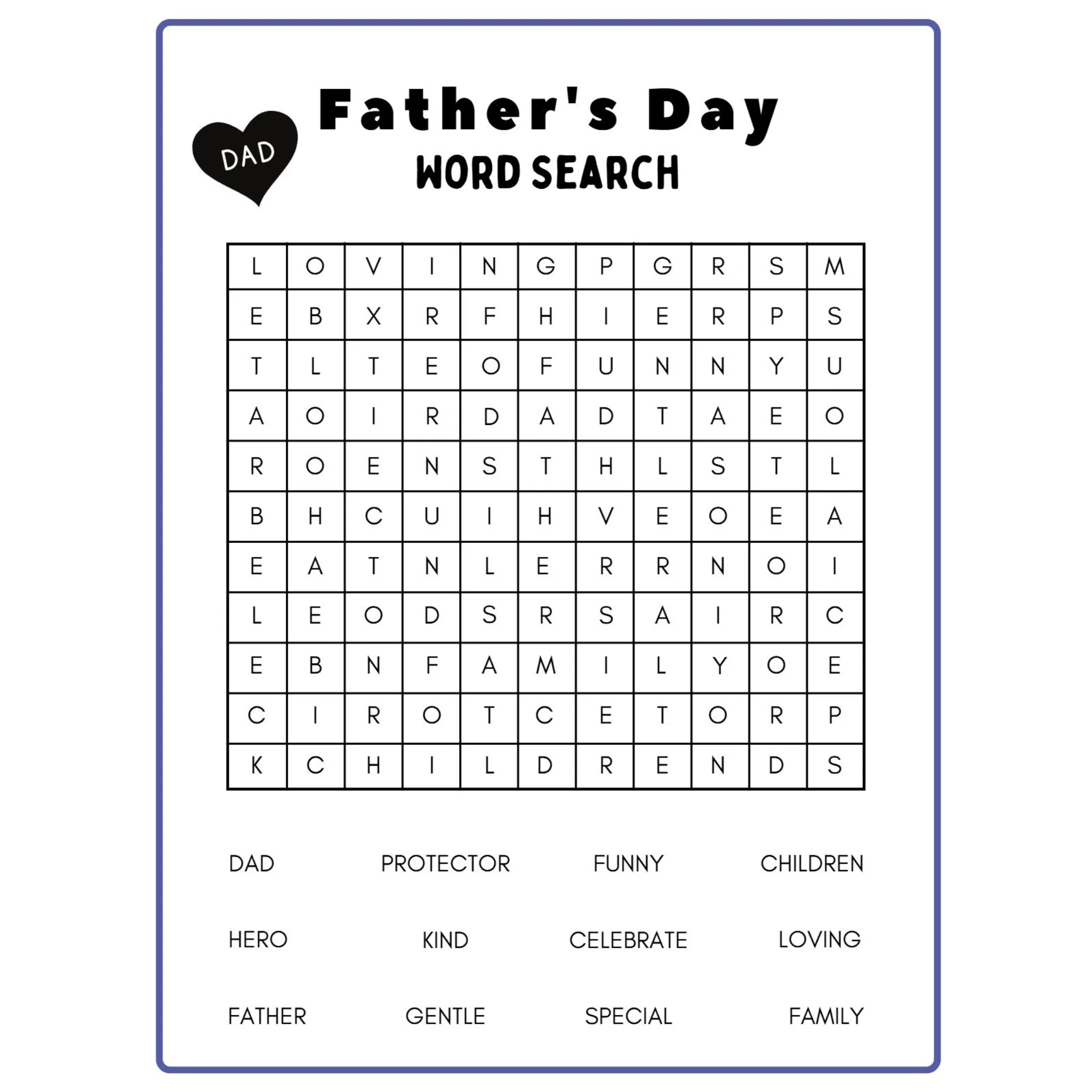 Father's Day Worksheets and Activity Pages - Image 4