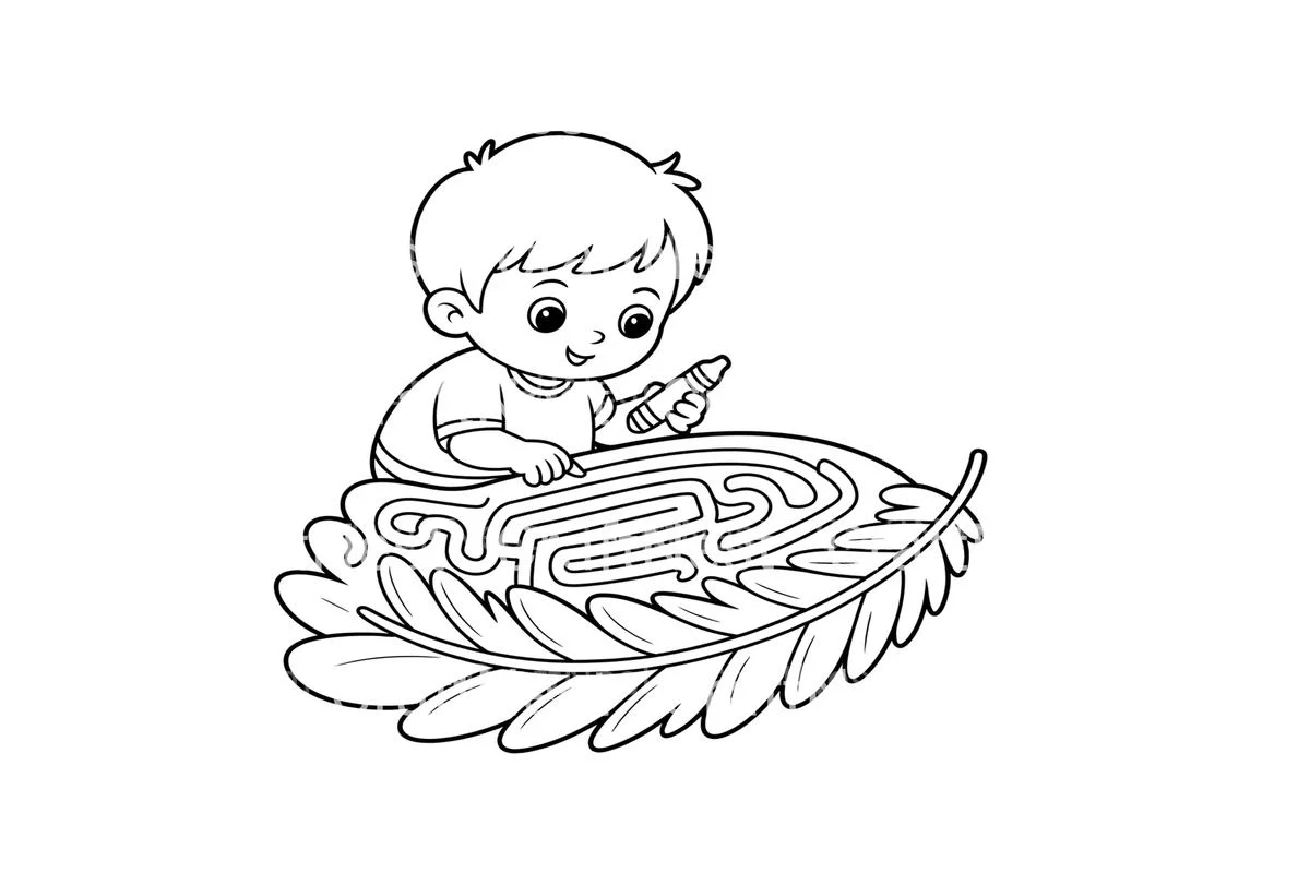 Feather Maze Adventure Coloring Books - Image 2
