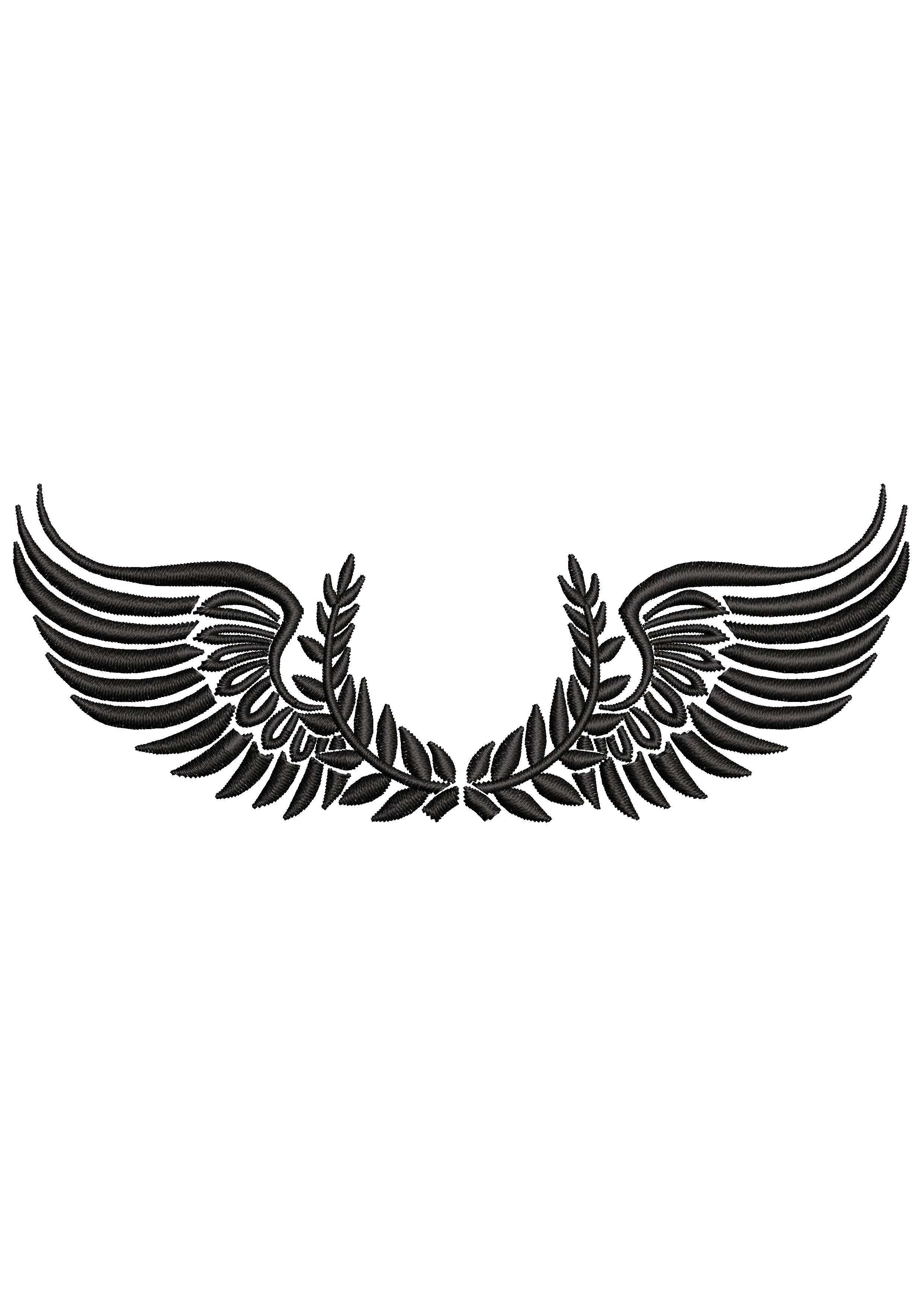 Feathers Embroidery Design