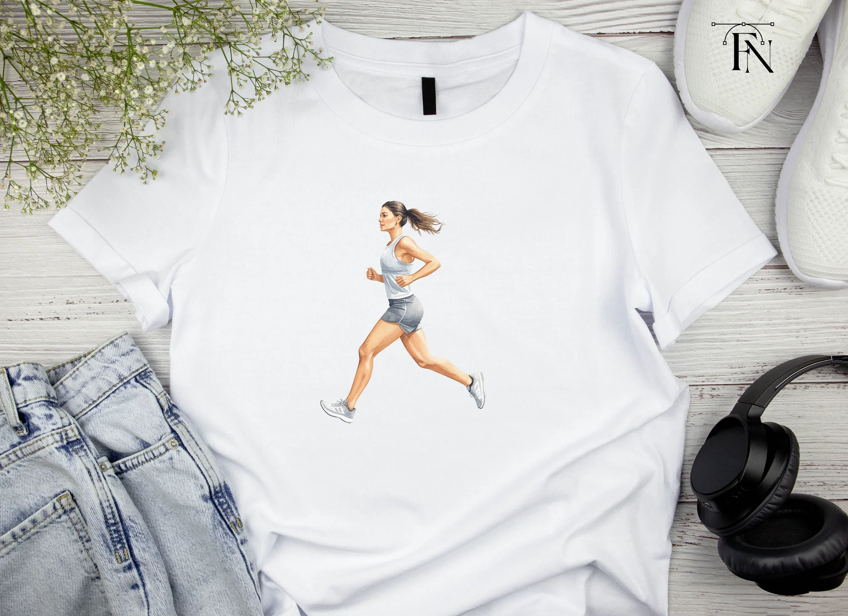 Female Runner Fitness Clipart Bundle - Image 3