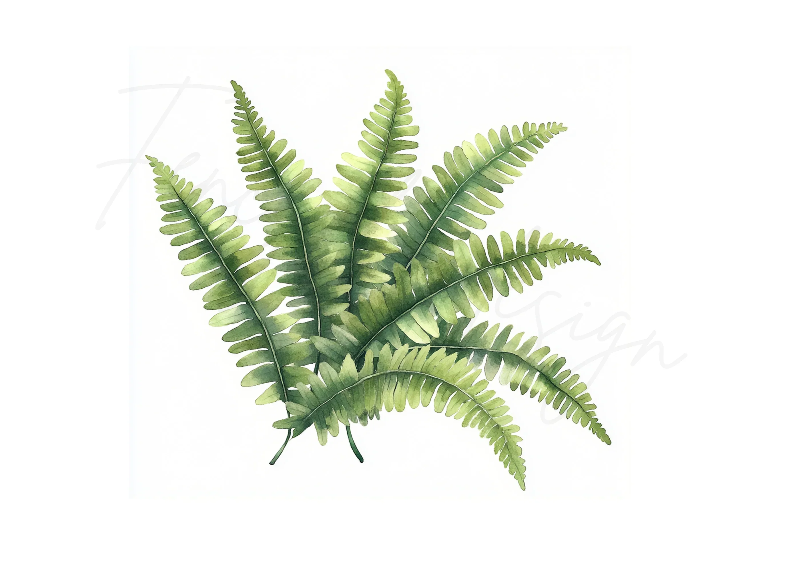Fern Leaves Clipart Bundle - Image 2