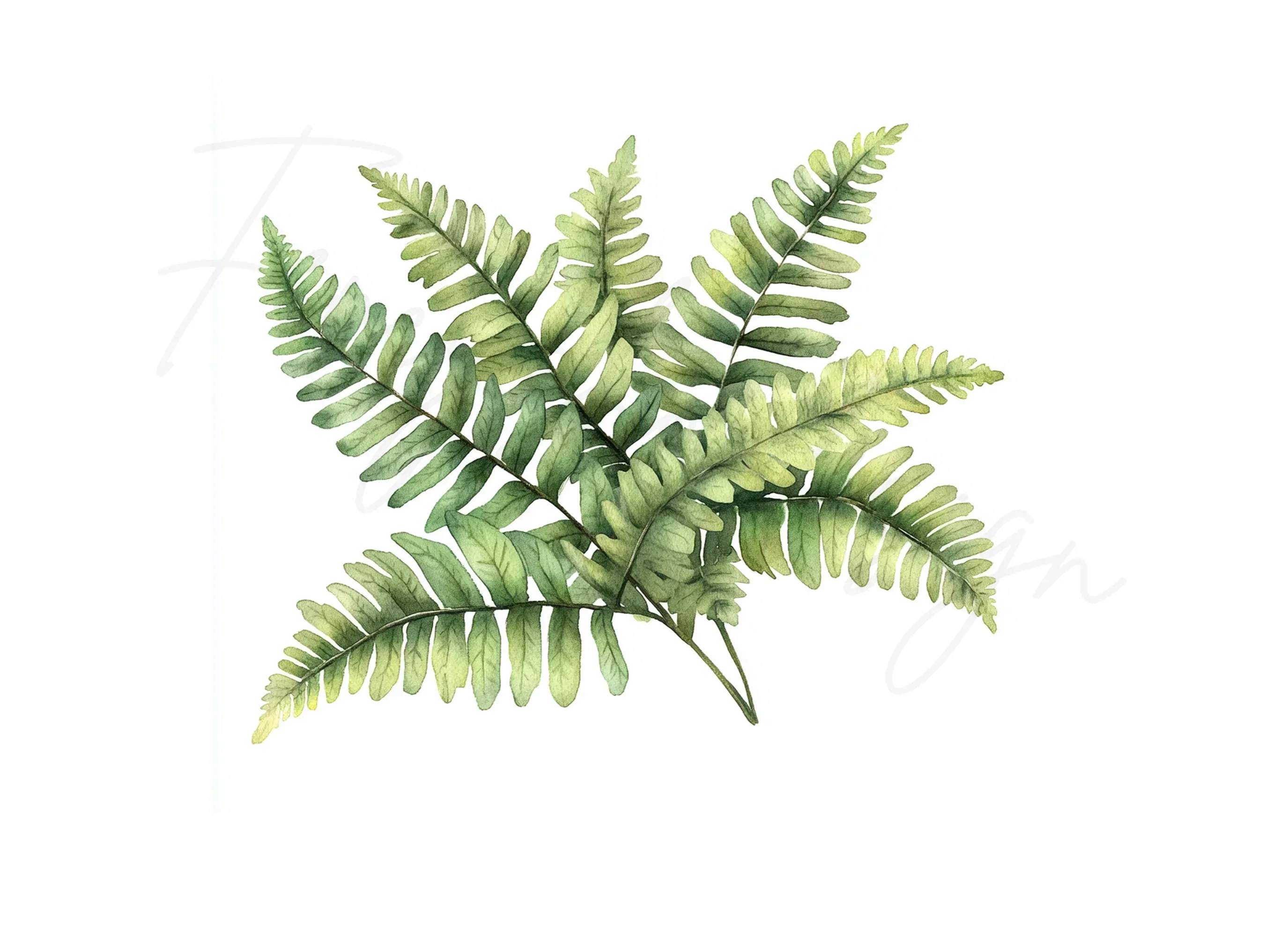 Fern Leaves Clipart Bundle - Image 3