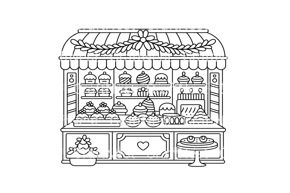 Festive Bakery Shop Coloring Books - Image 4
