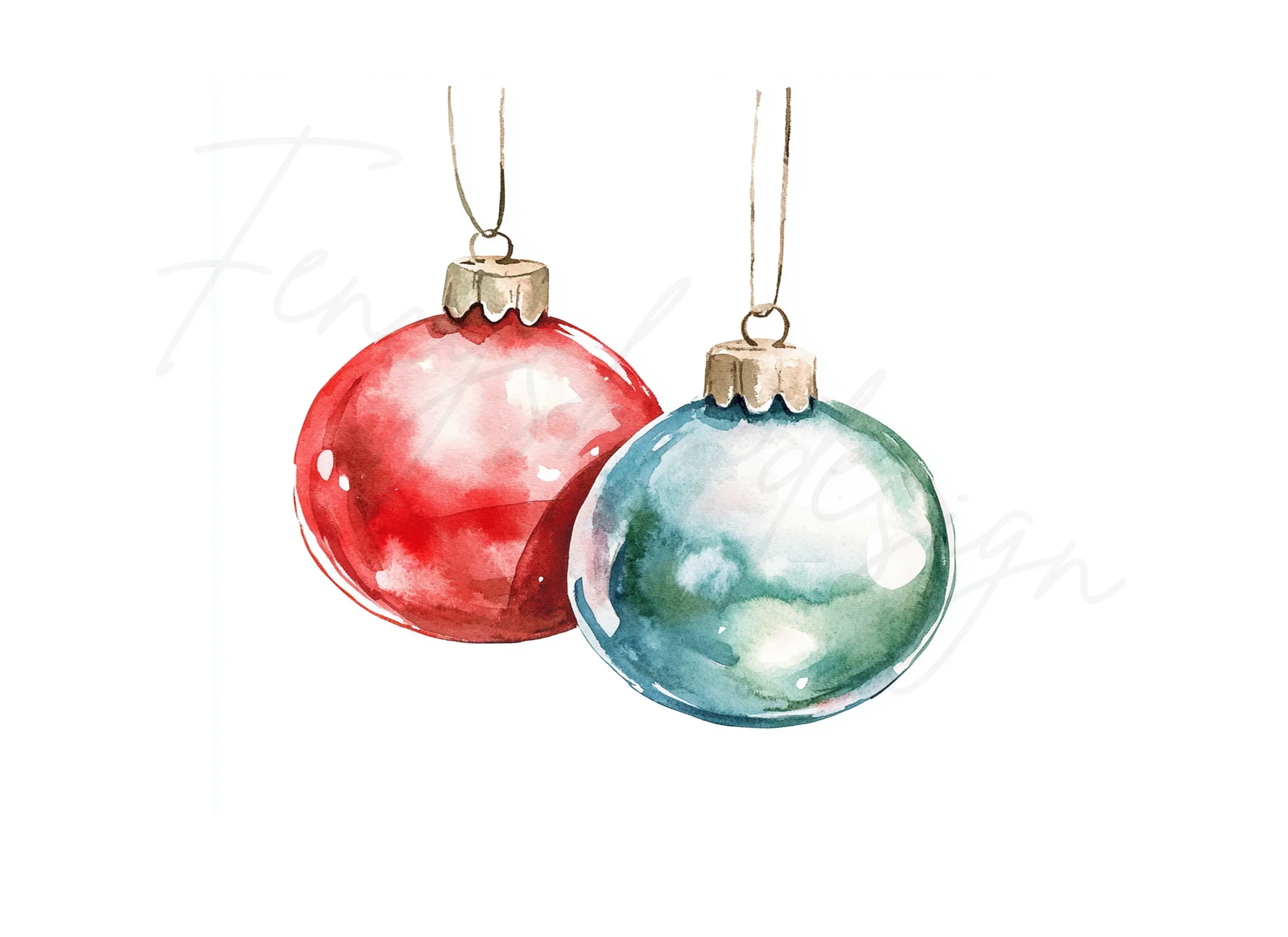 Festive Baubles Clipart Bundle - Image 3