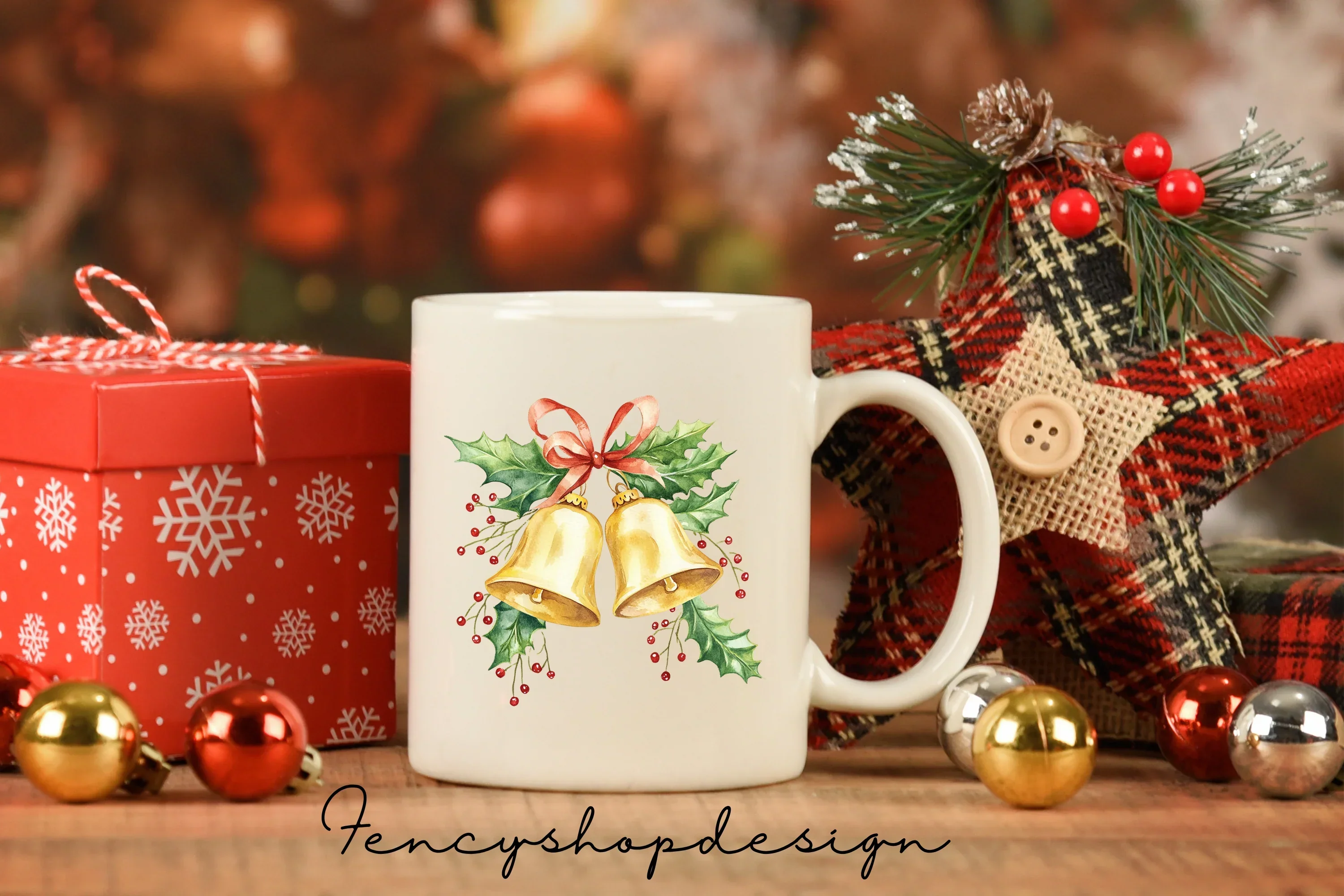 Festive Christmas Bells Clipart Bundle - Image 7