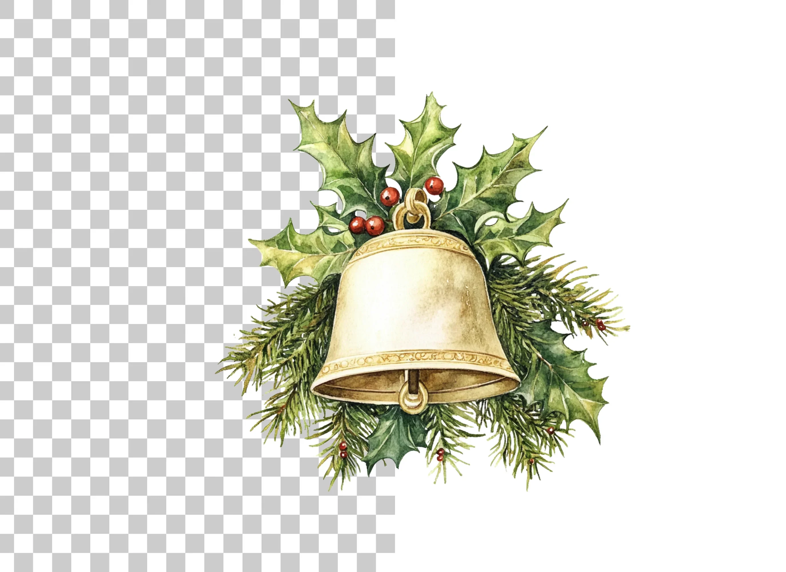 Festive Christmas Bells Clipart Bundle - Image 2