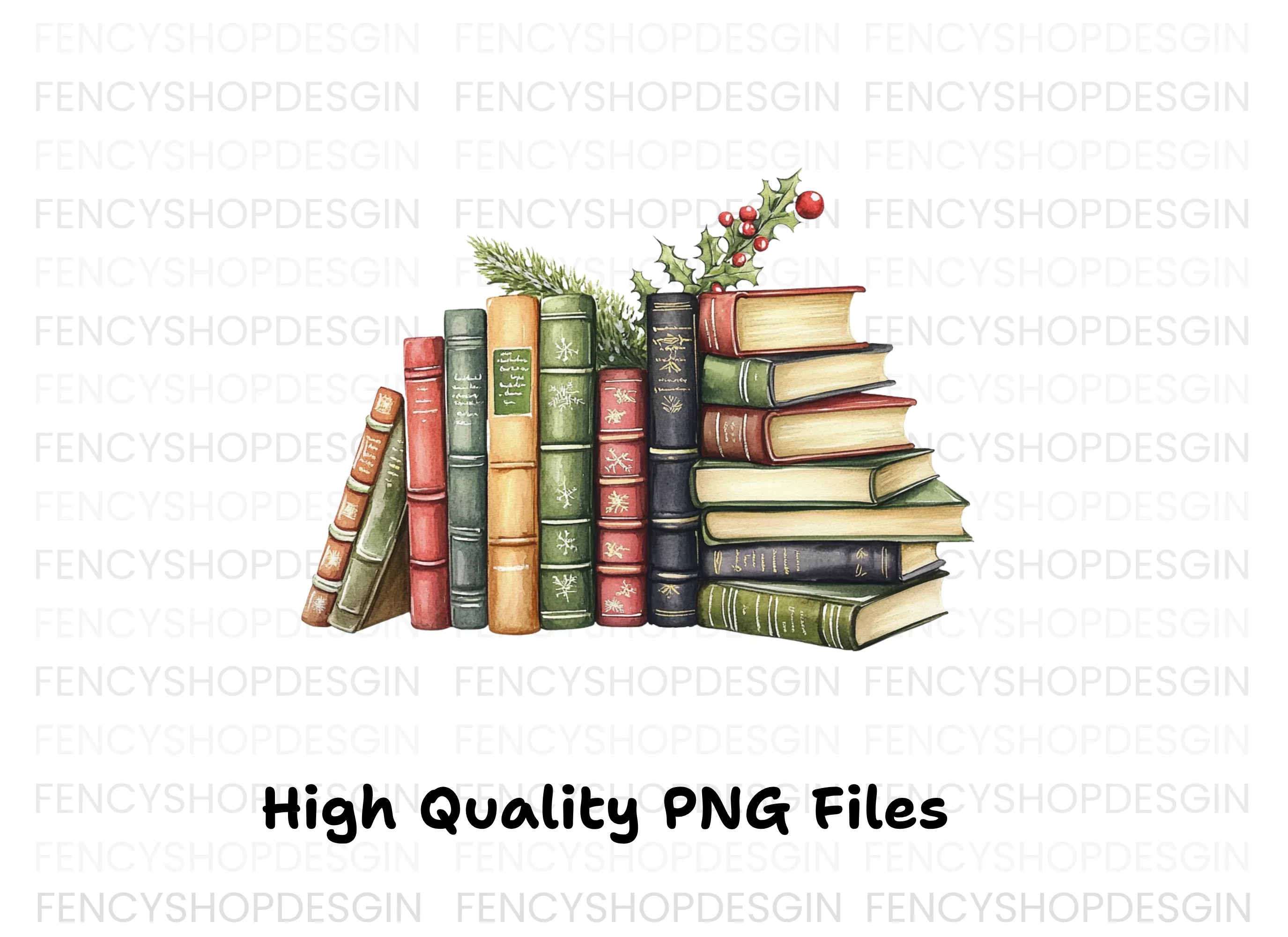 Festive Christmas Book Clipart Bundle - Image 2