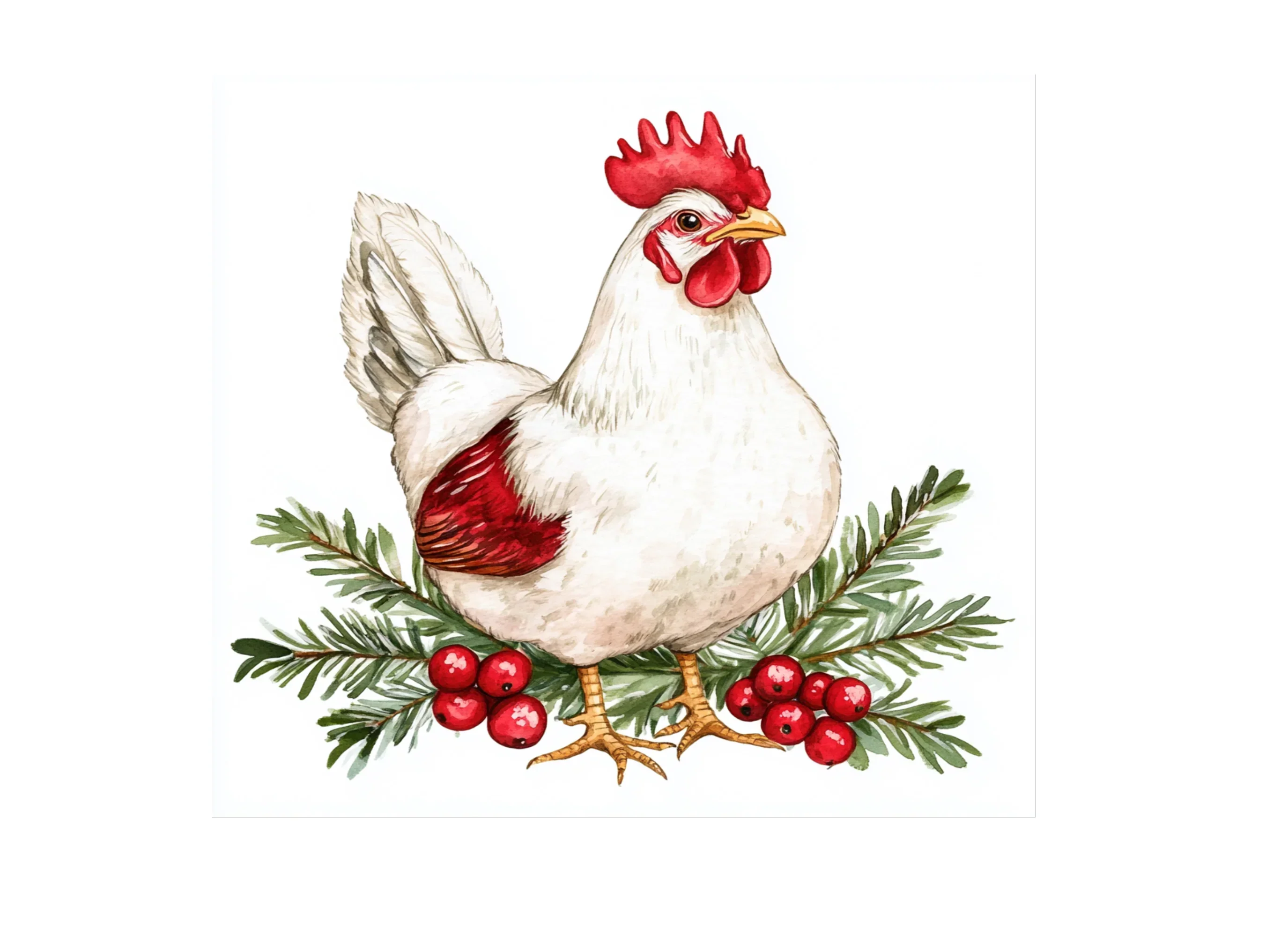 Festive Christmas Chicken Clipart Bundle - Image 2