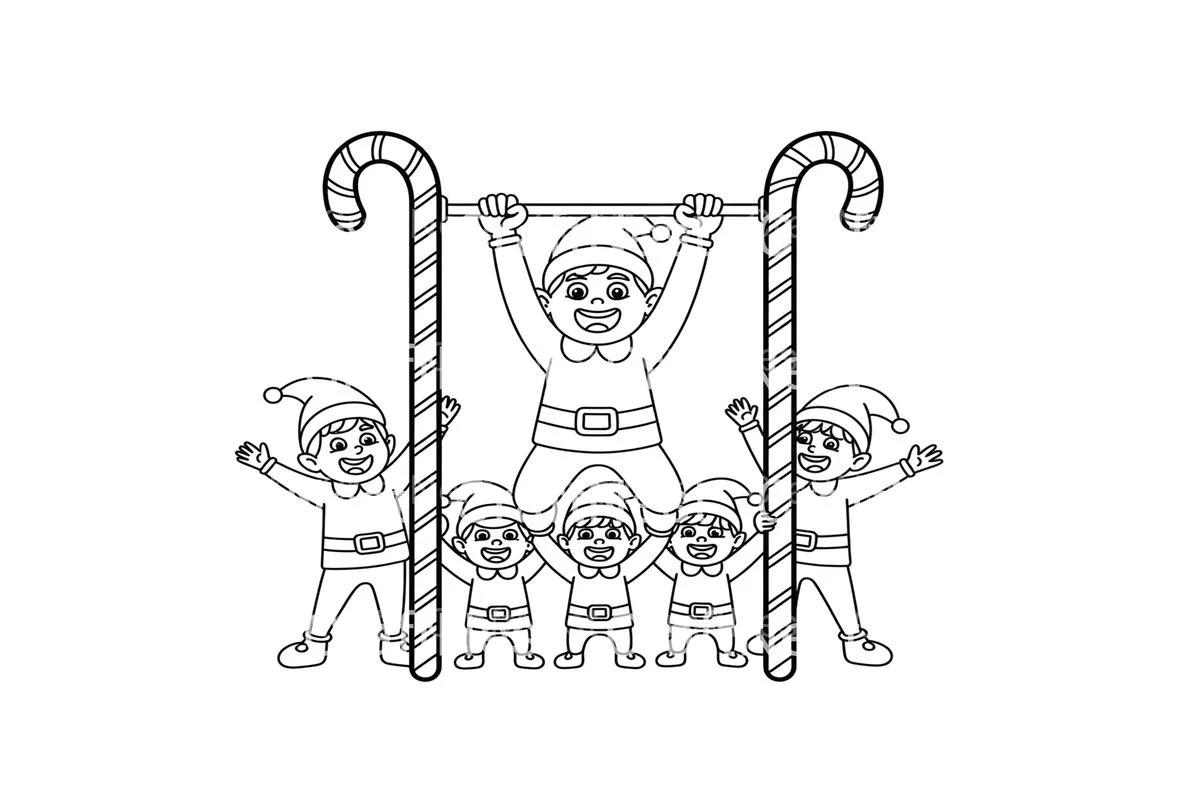 Festive Christmas Elves Coloring Books - Image 4