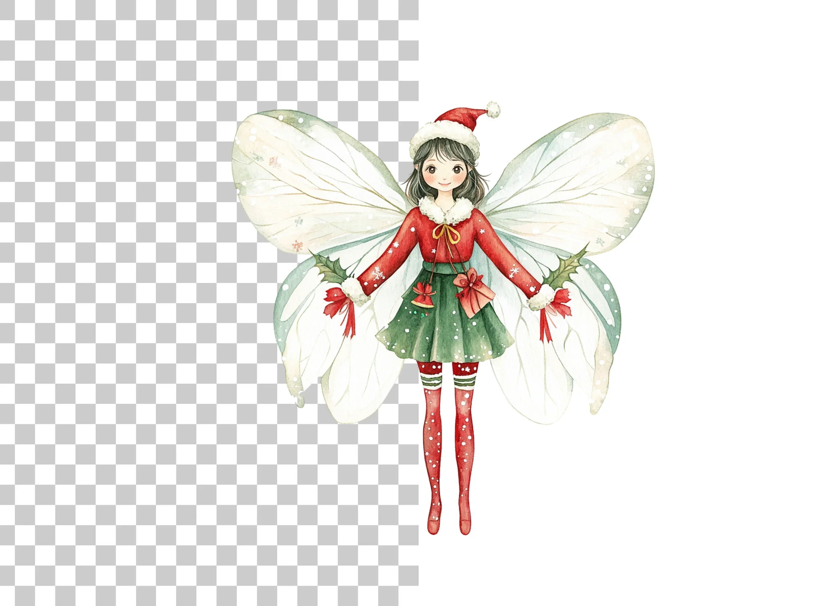 Festive Christmas Fairy Clipart Bundle - Image 2