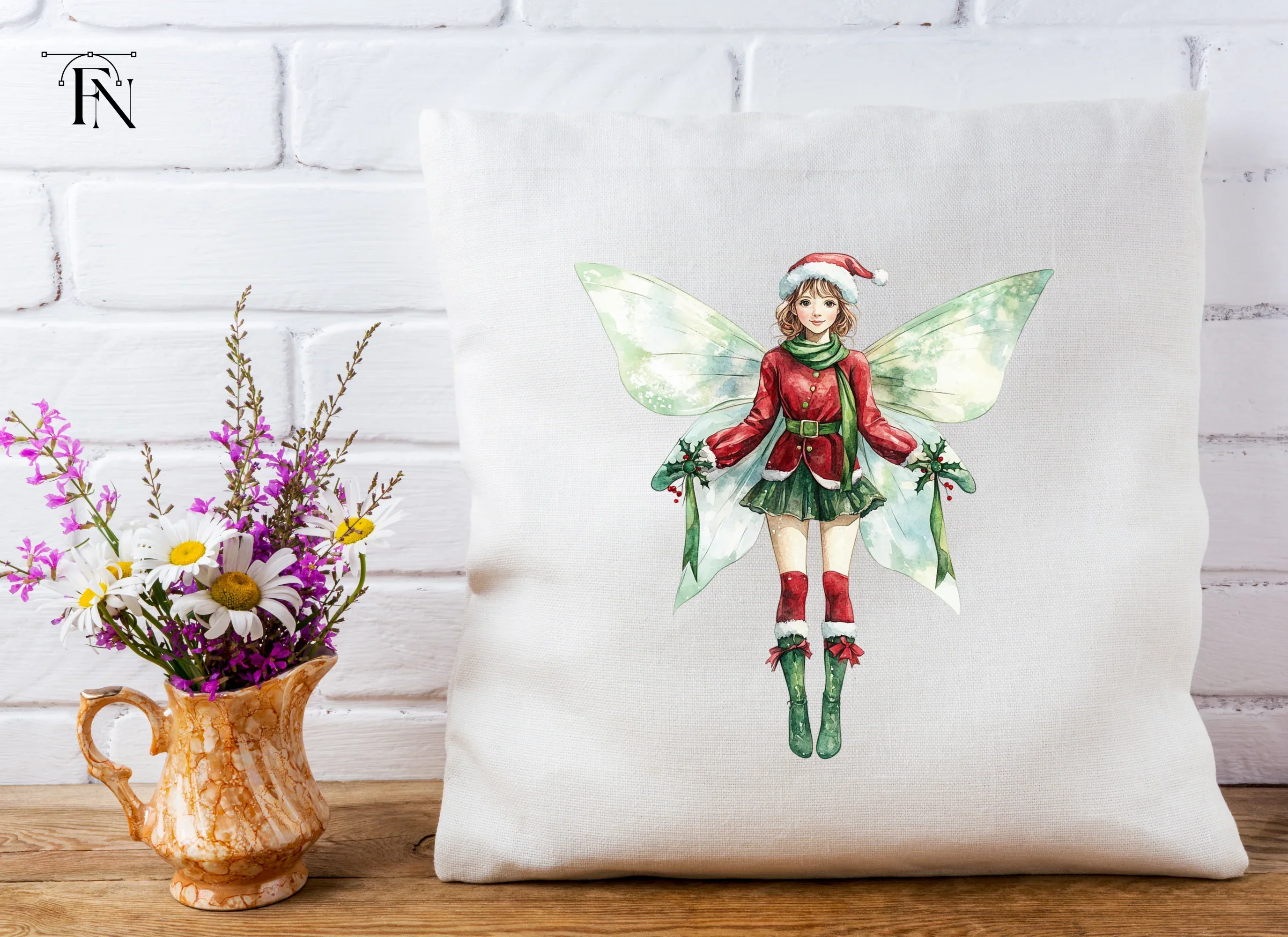 Festive Christmas Fairy Clipart Bundle - Image 5