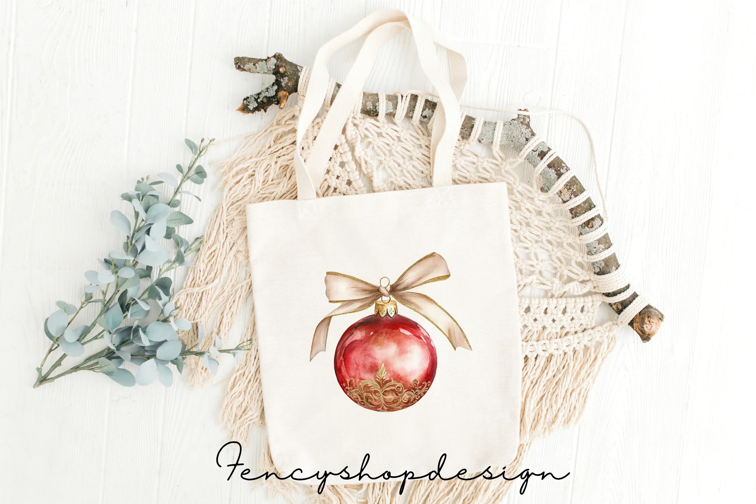 Festive Christmas Ornaments Clipart Bundle - Image 3