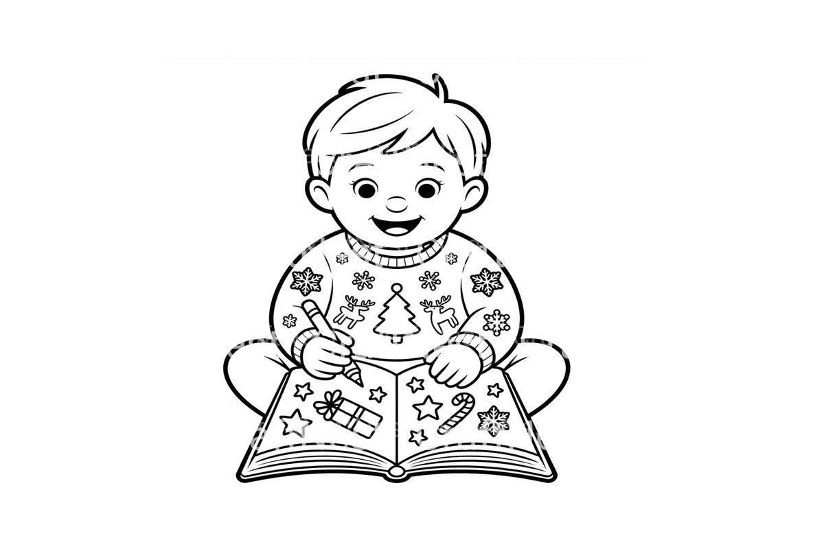 Festive Christmas SweaterPlanner Coloring Books - Image 2