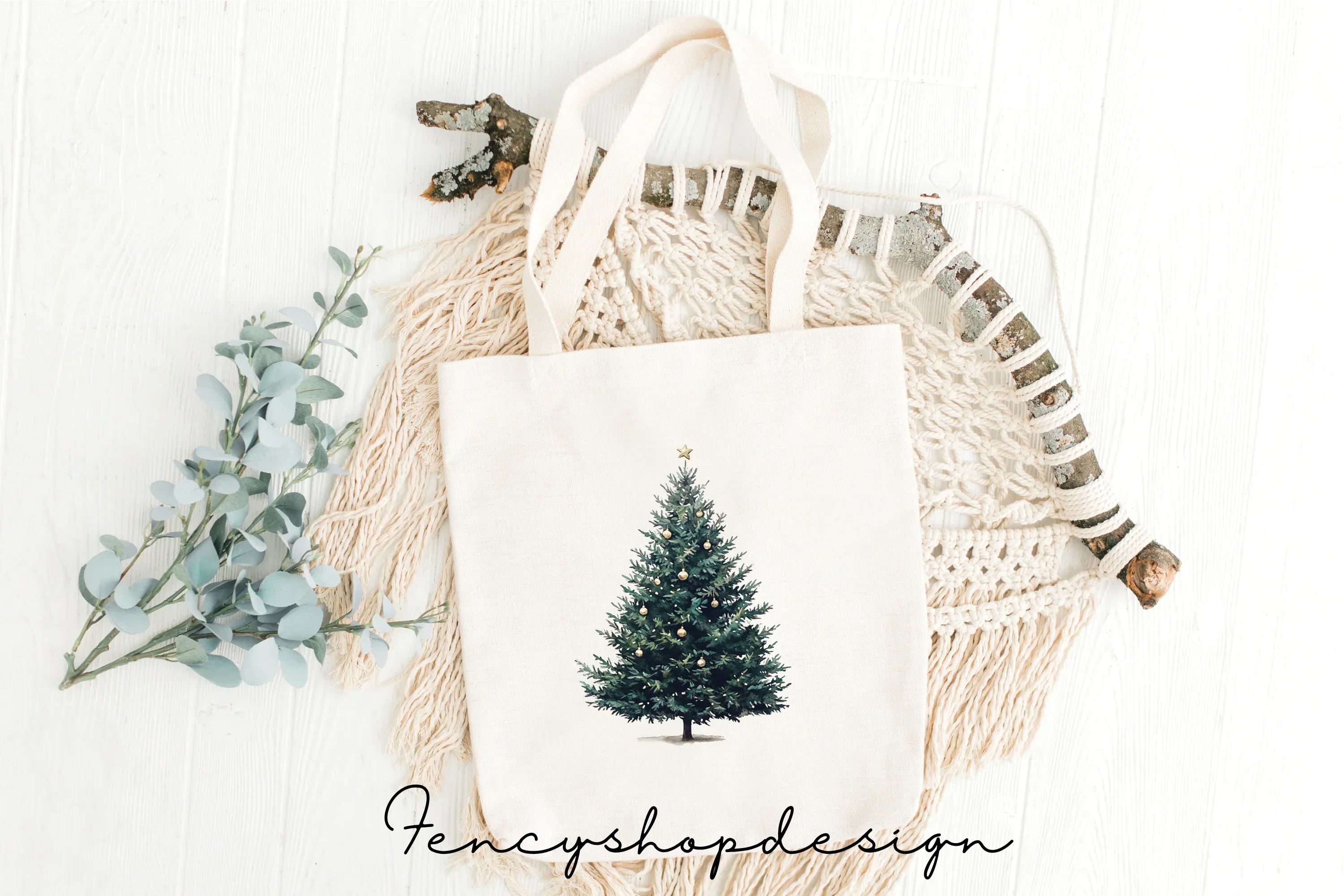 Festive Christmas Tree Clipart Bundle - Image 2