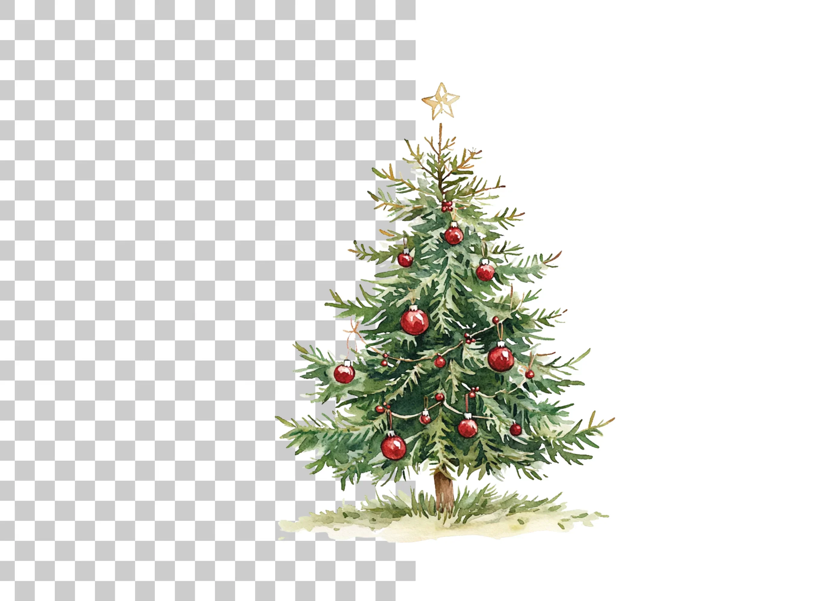 Festive Christmas Tree Clipart Bundle - Image 2