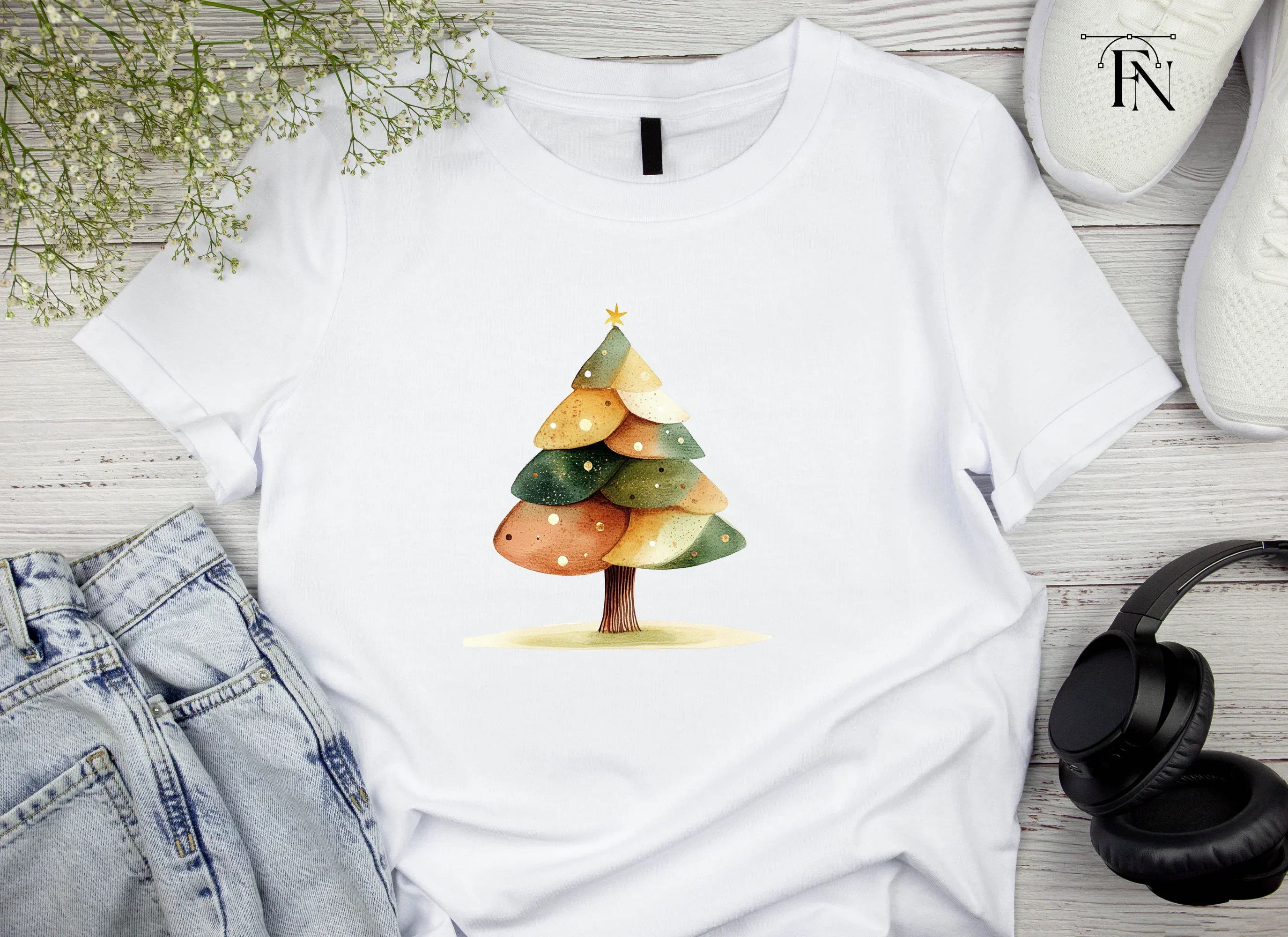 Festive Christmas Tree Clipart Bundle - Image 4