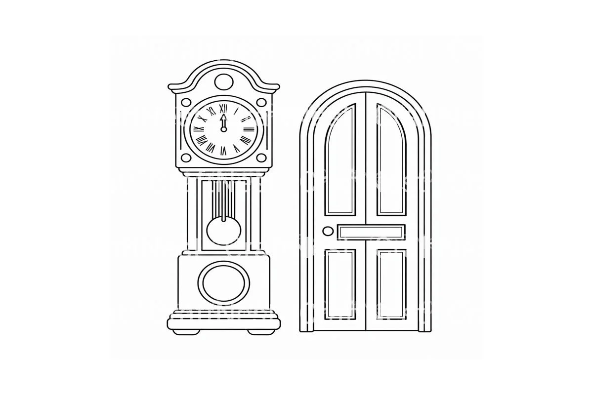 Festive Doors and Animals Coloring Books - Image 3