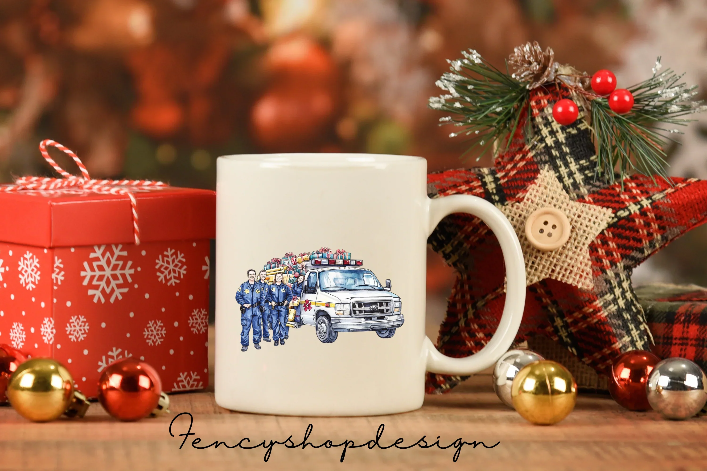 Festive EMS Ambulance Clipart Bundle - Image 7