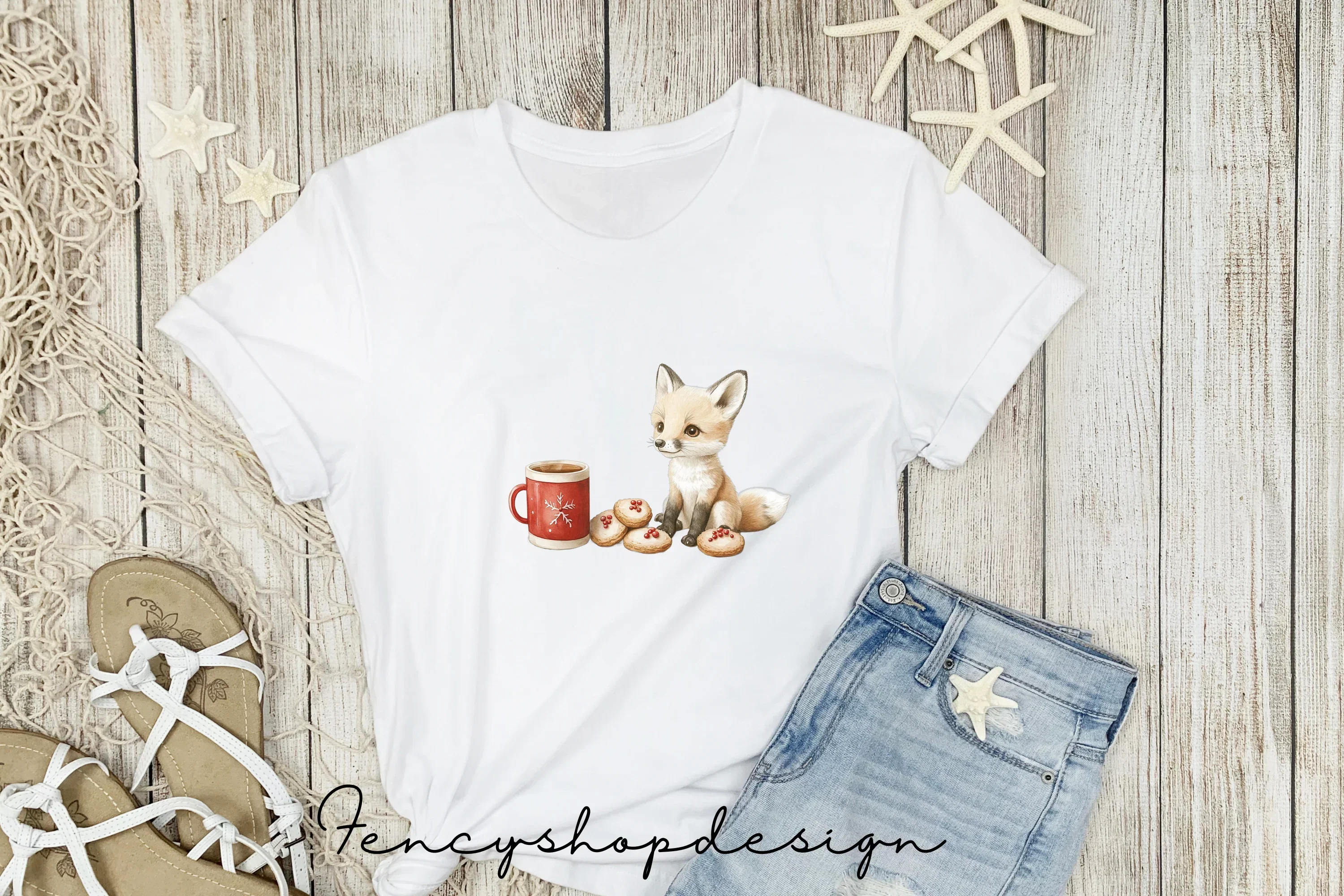 Festive Fox Christmas Baking Clipart Bundle - Image 4