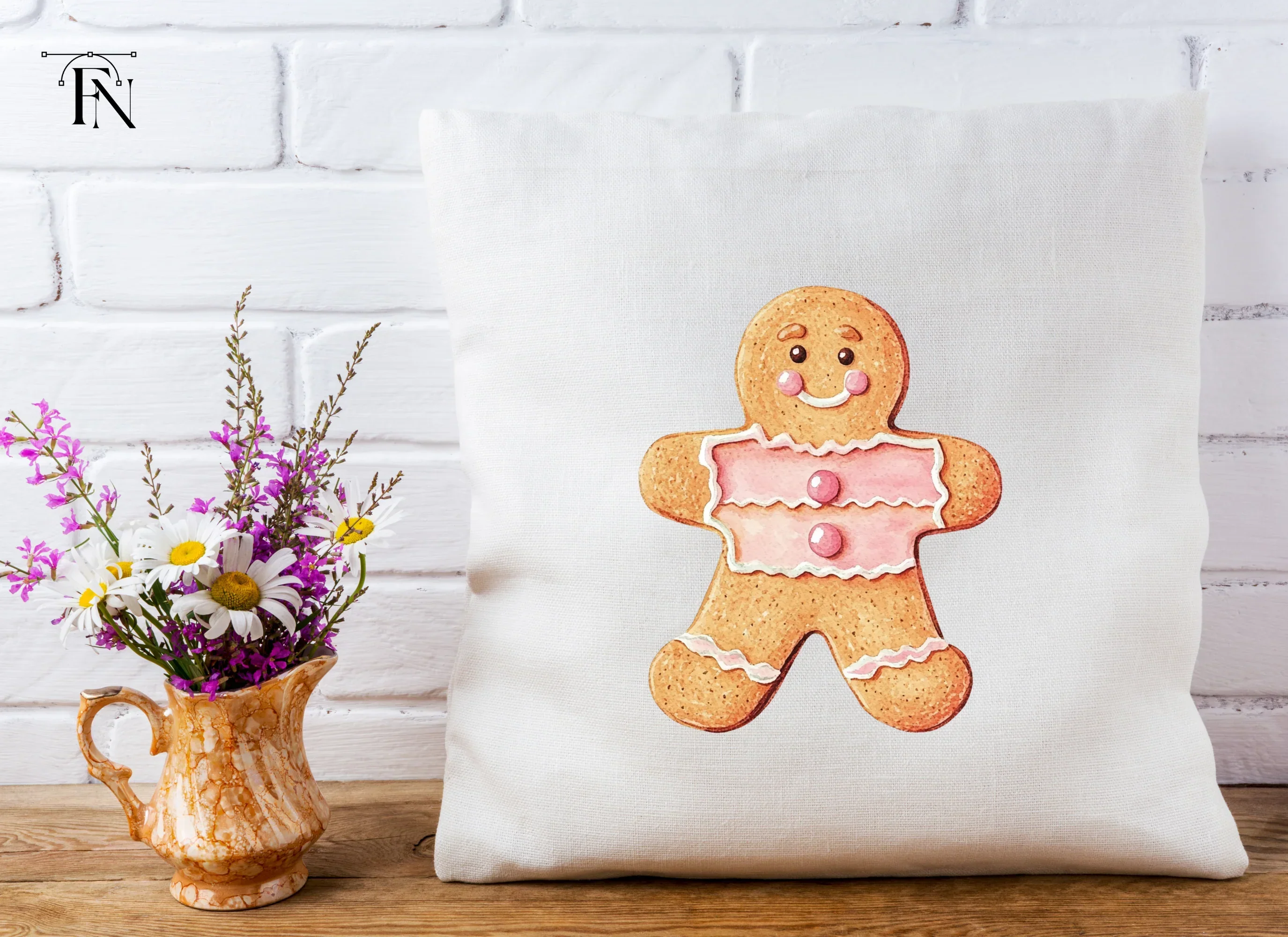 Festive Gingerbread Couple Clipart Bundle - Image 4