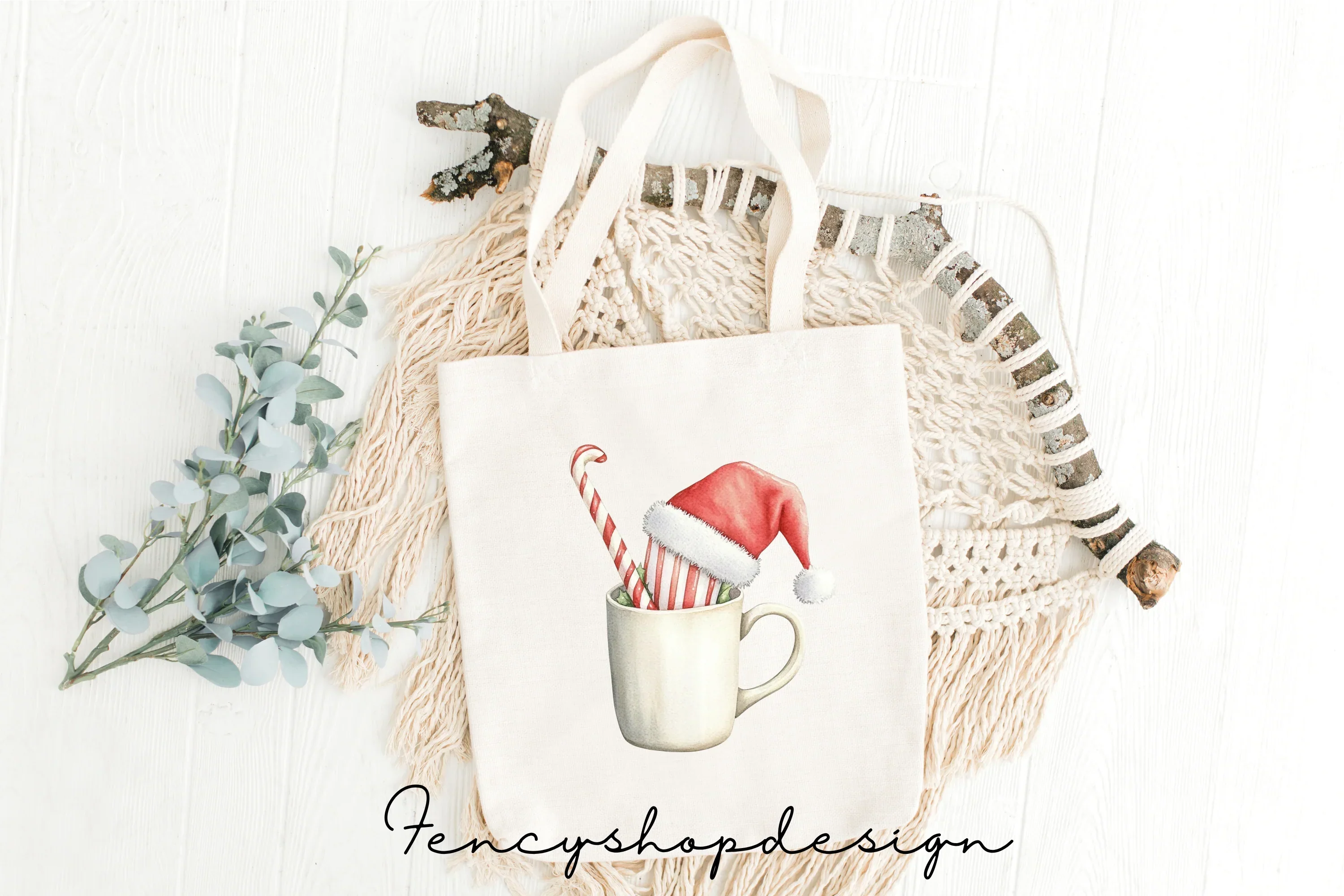 Festive Laptop with Christmas Lights Clipart Bundle - Image 7