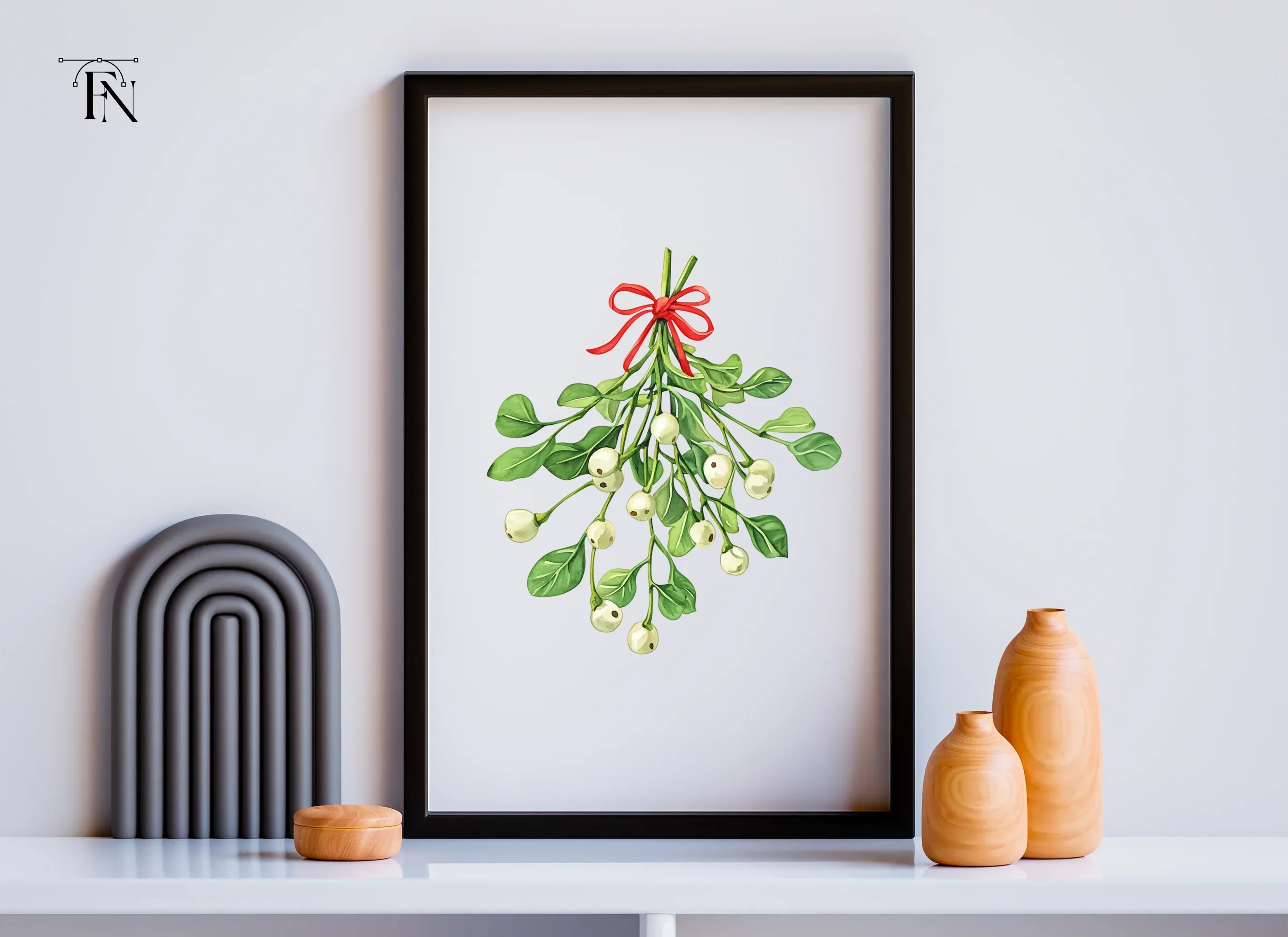 Festive Mistletoe Clipart Bundle - Image 3