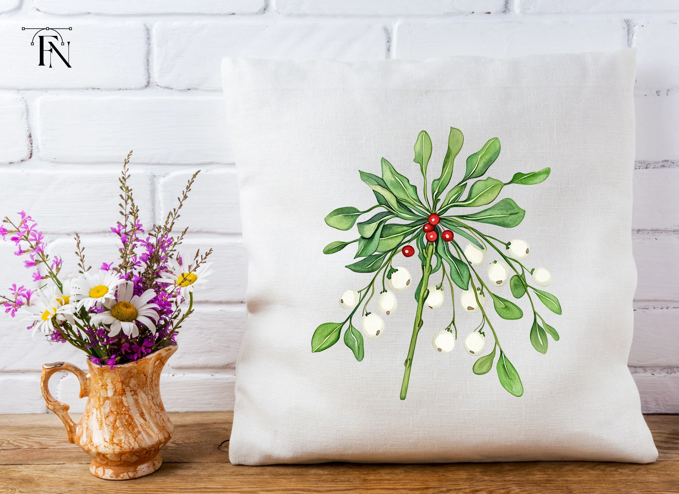 Festive Mistletoe Clipart Bundle - Image 4