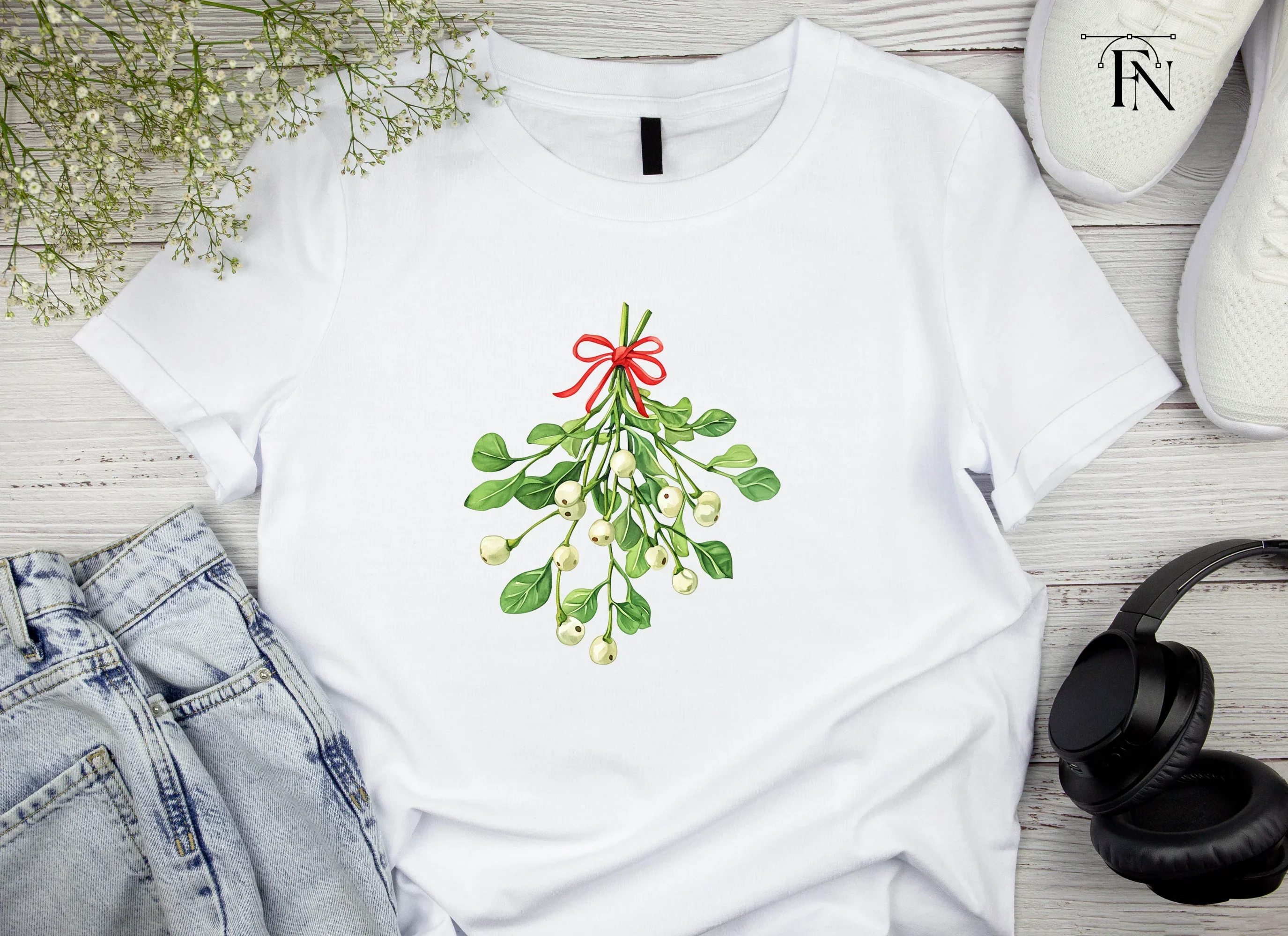 Festive Mistletoe Clipart Bundle - Image 5