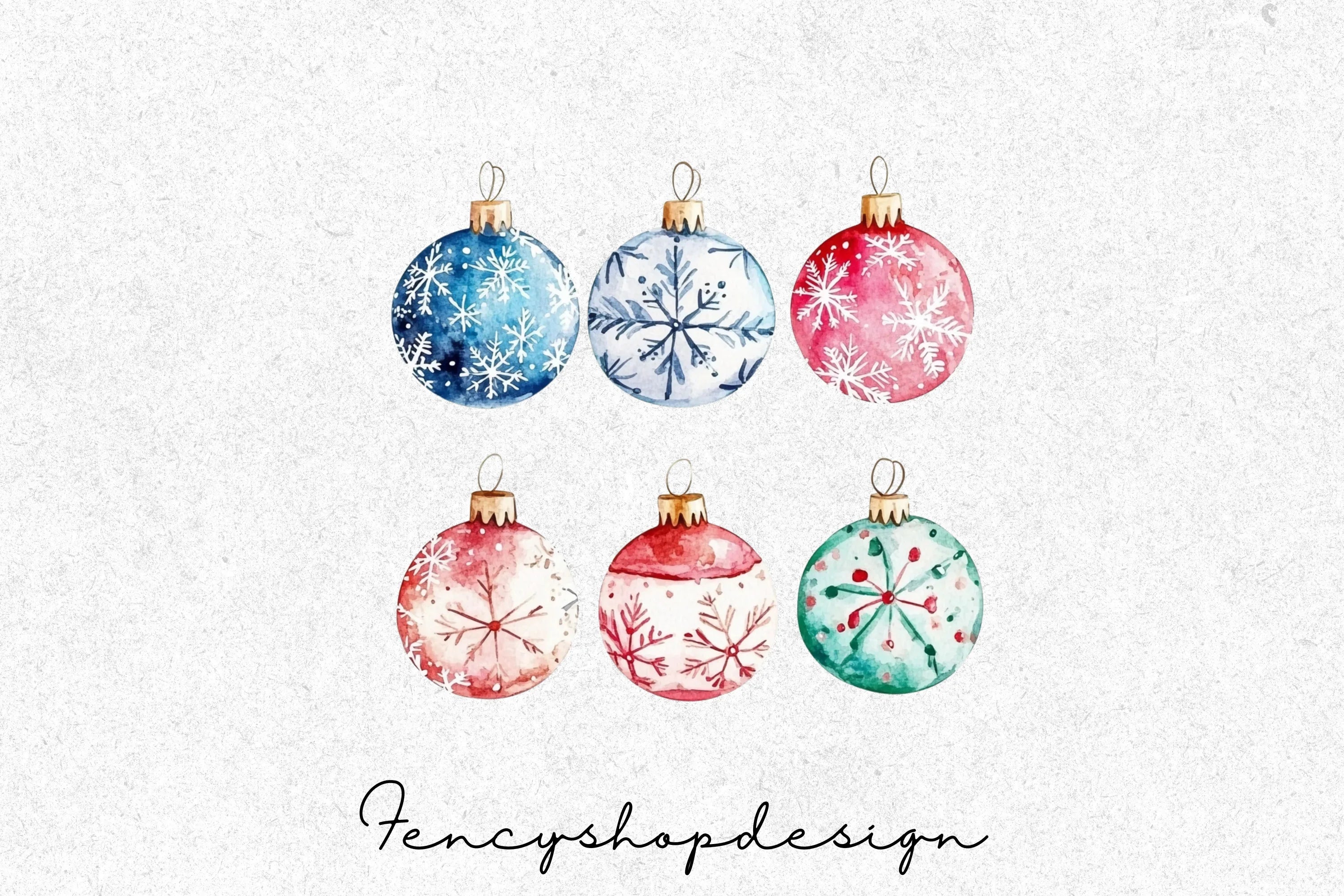 Festive Ornaments Clipart Bundle - Image 7