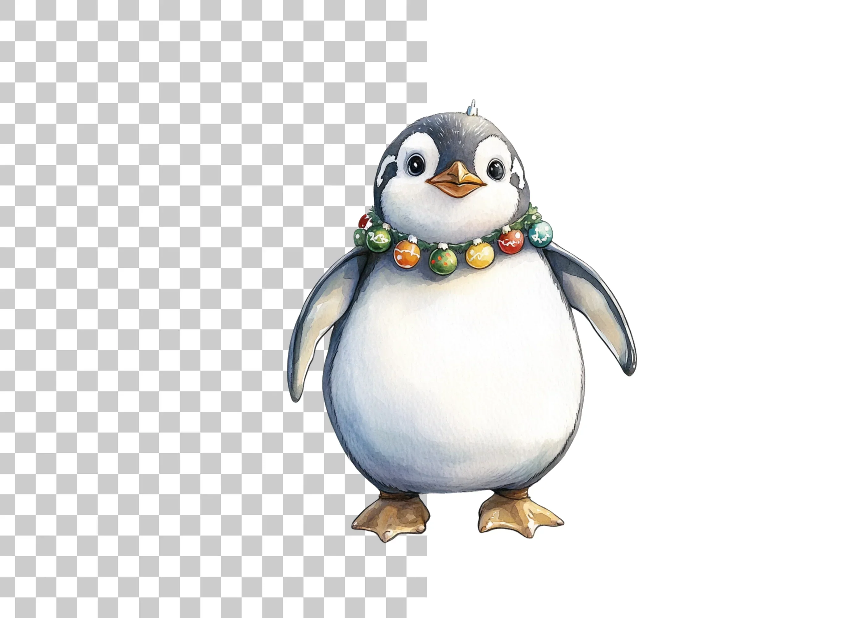 Festive Penguin Ornaments Clipart Bundle - Image 2
