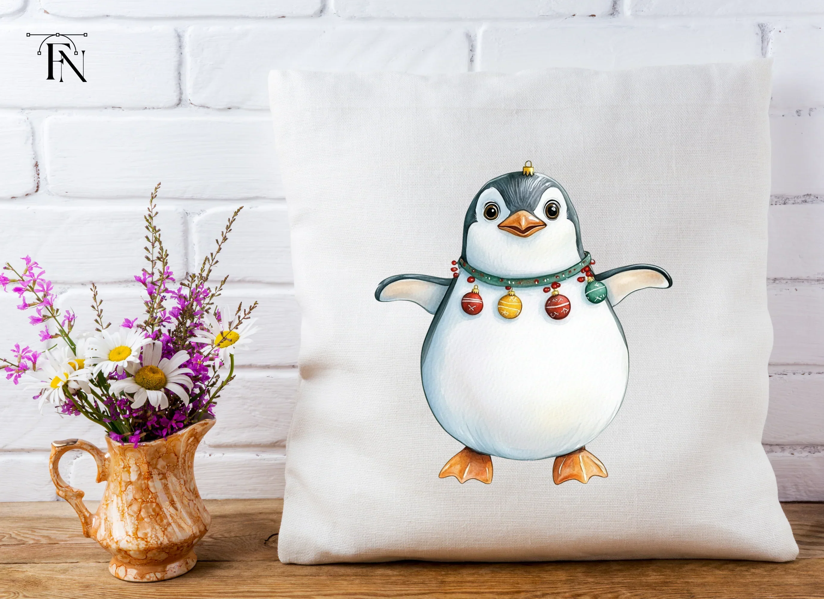 Festive Penguin Ornaments Clipart Bundle - Image 5