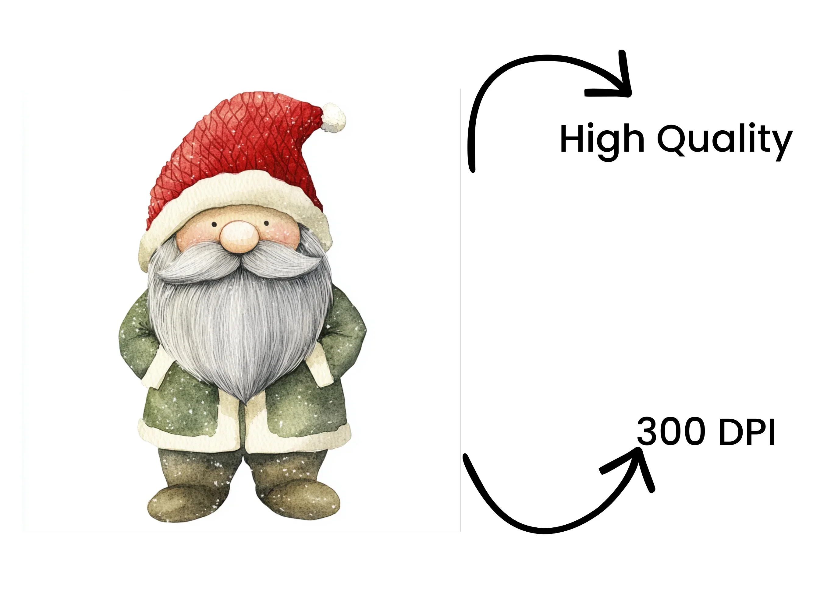 Festive Red Hat Gnomes Clipart Bundle - Image 4