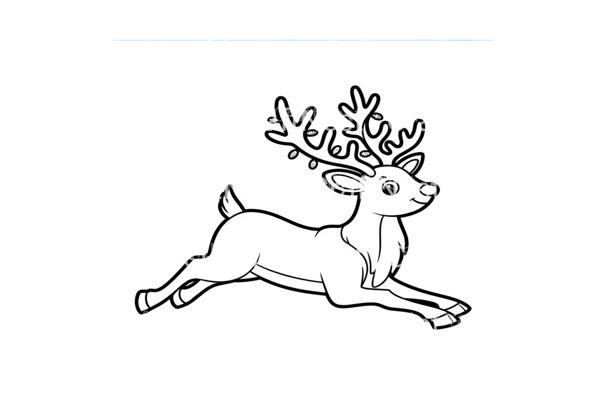Festive Reindeer Christmas Coloring Books - Image 4