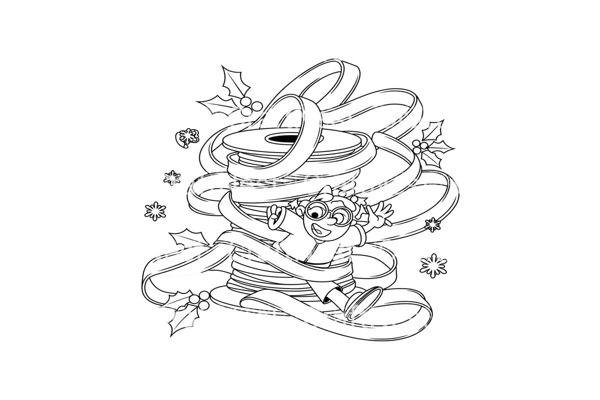 Festive Ribbon Fun Coloring Books - Image 3
