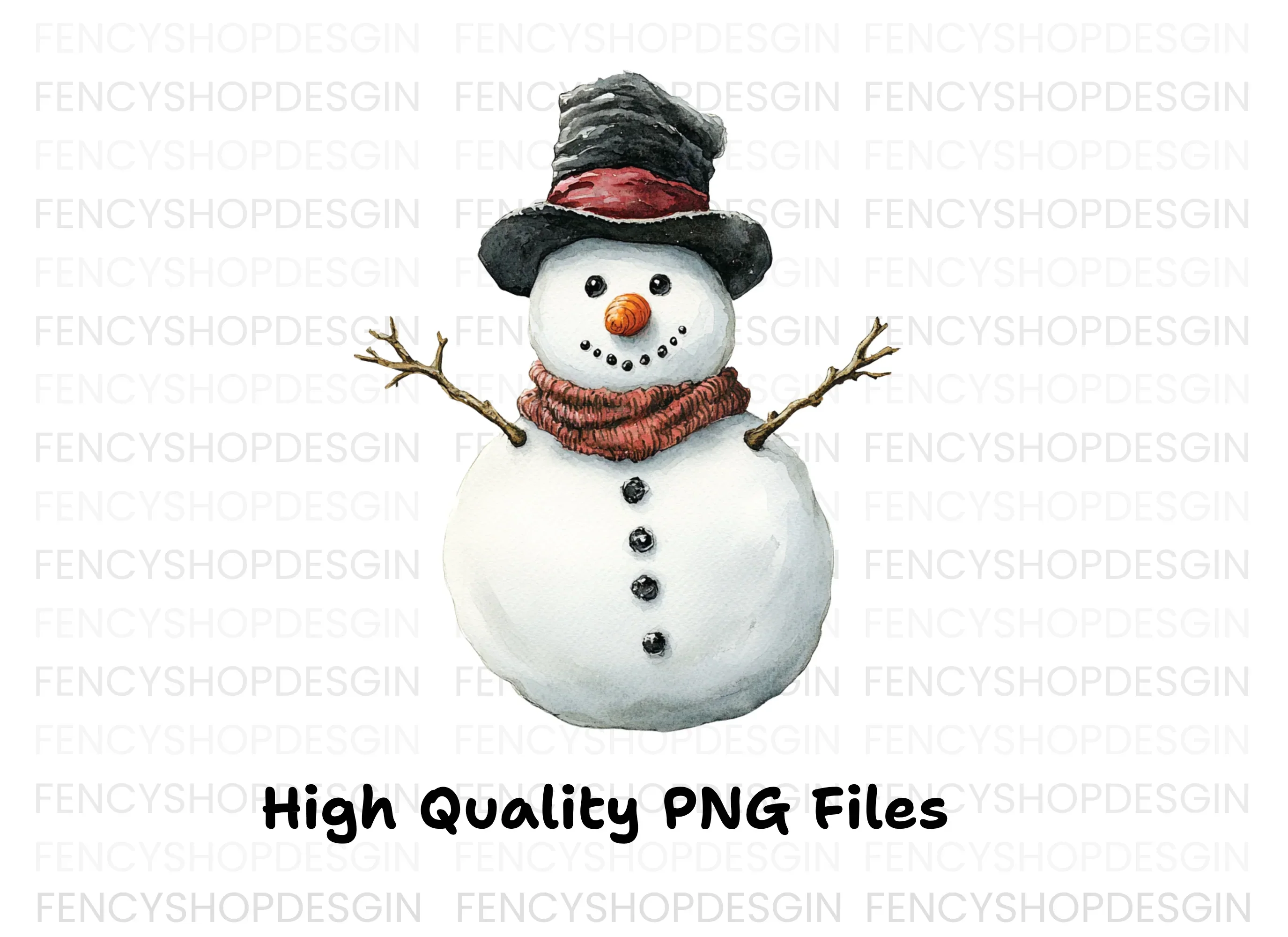 Festive Snowmen Trio Clipart Bundle - Image 2