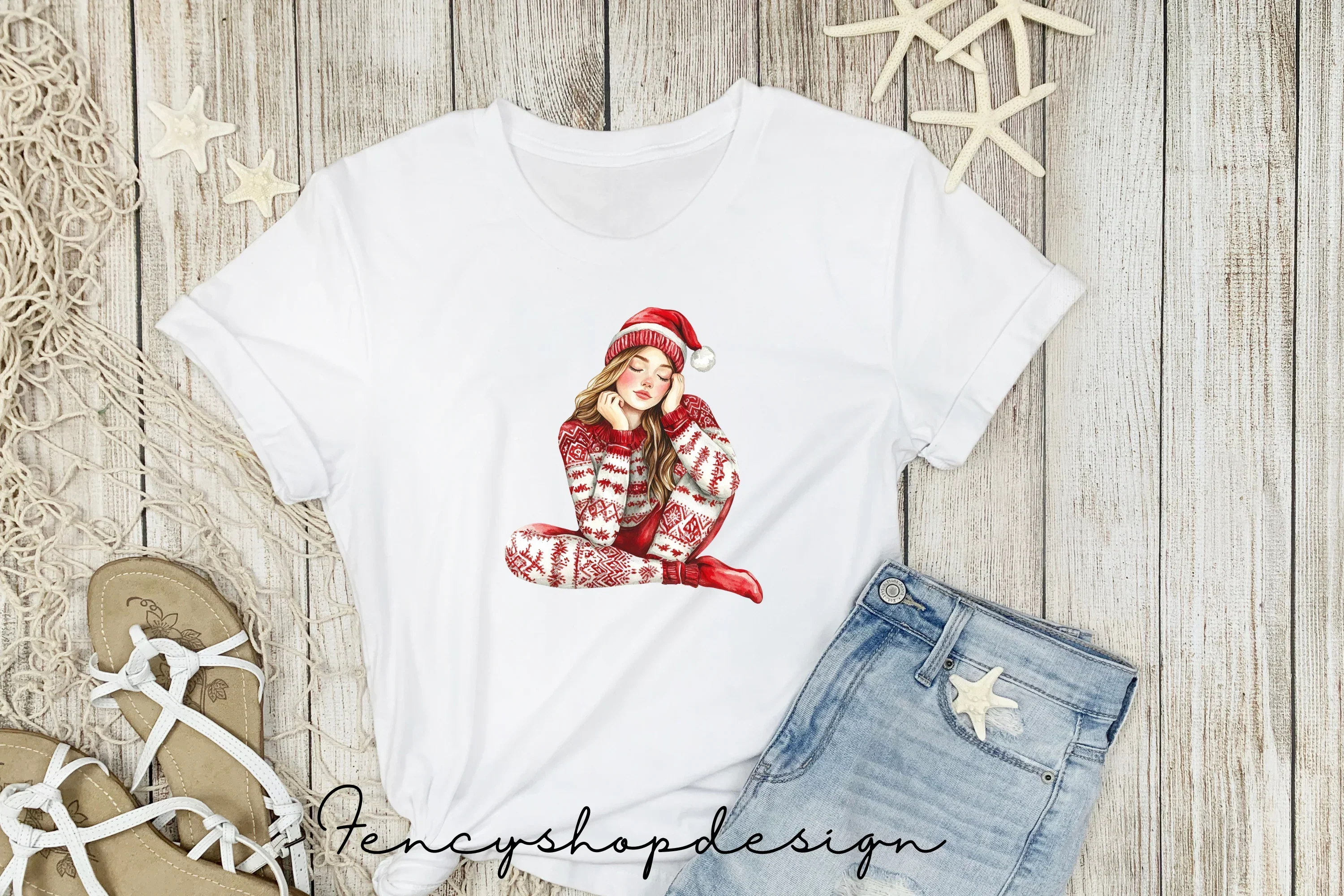 Festive Winter Women Clipart Bundle - Image 4