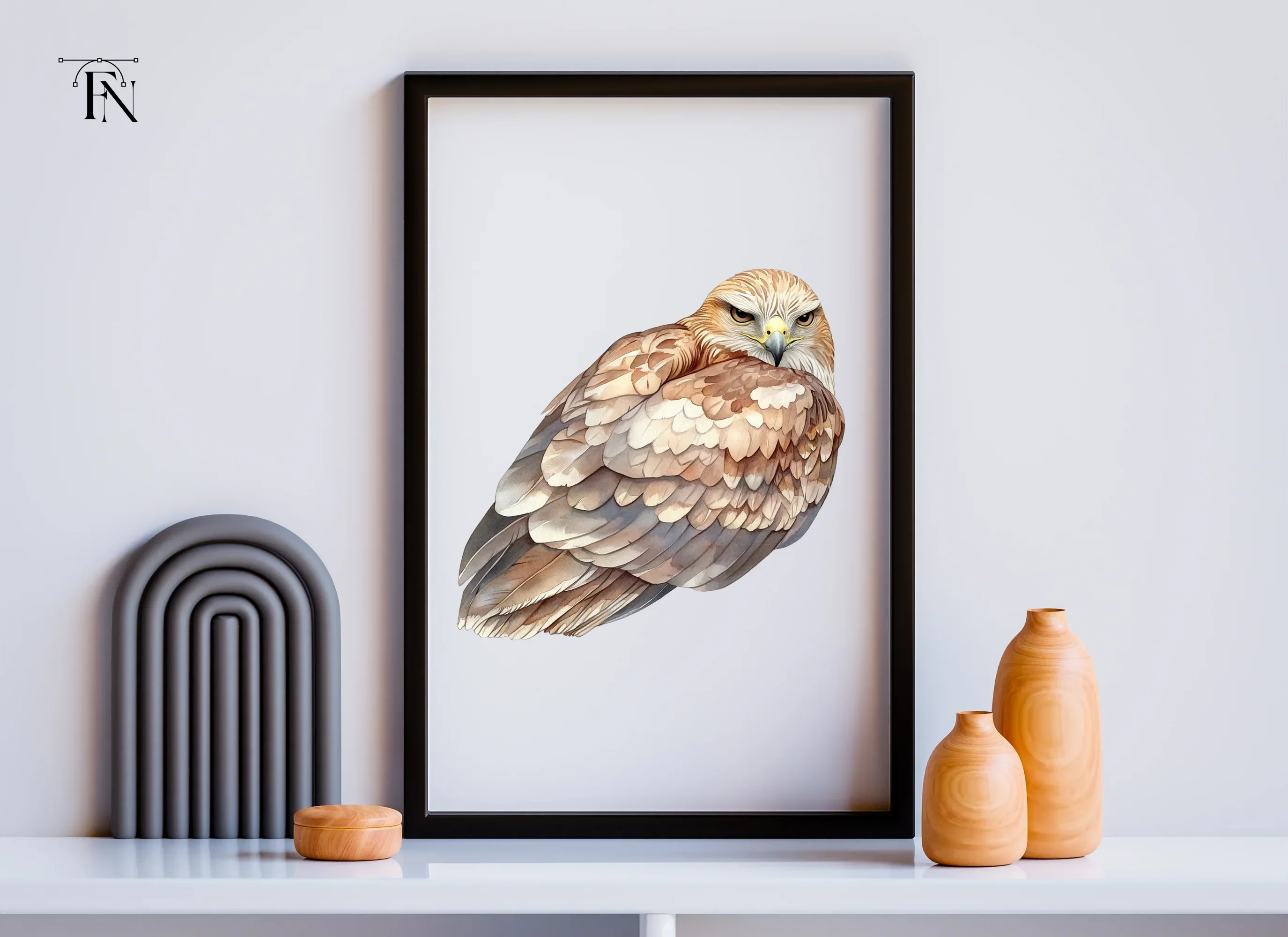 Fierce Hawk Illustration Clipart Bundle - Image 6