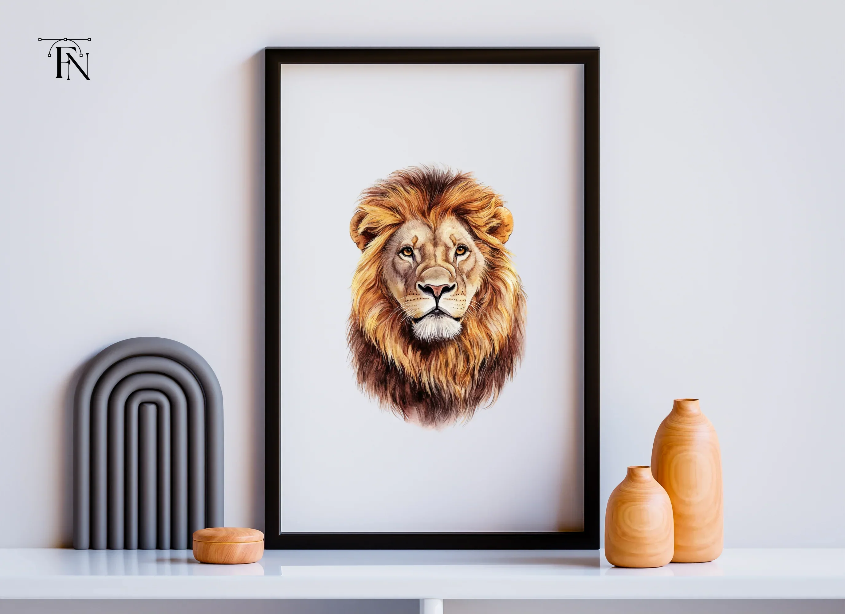Fierce Lion Head Clipart Bundle - Image 5