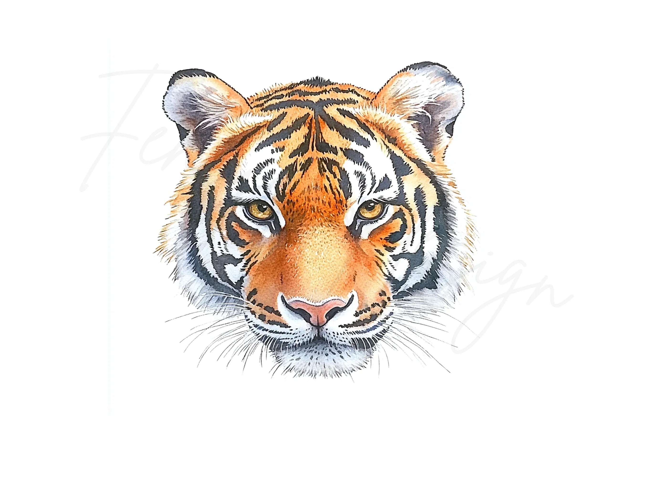Fierce Tiger Head Clipart Bundle - Image 2