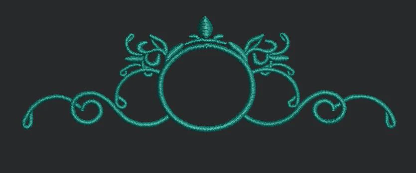 Filigree Scroll Ornament Embroidery Design