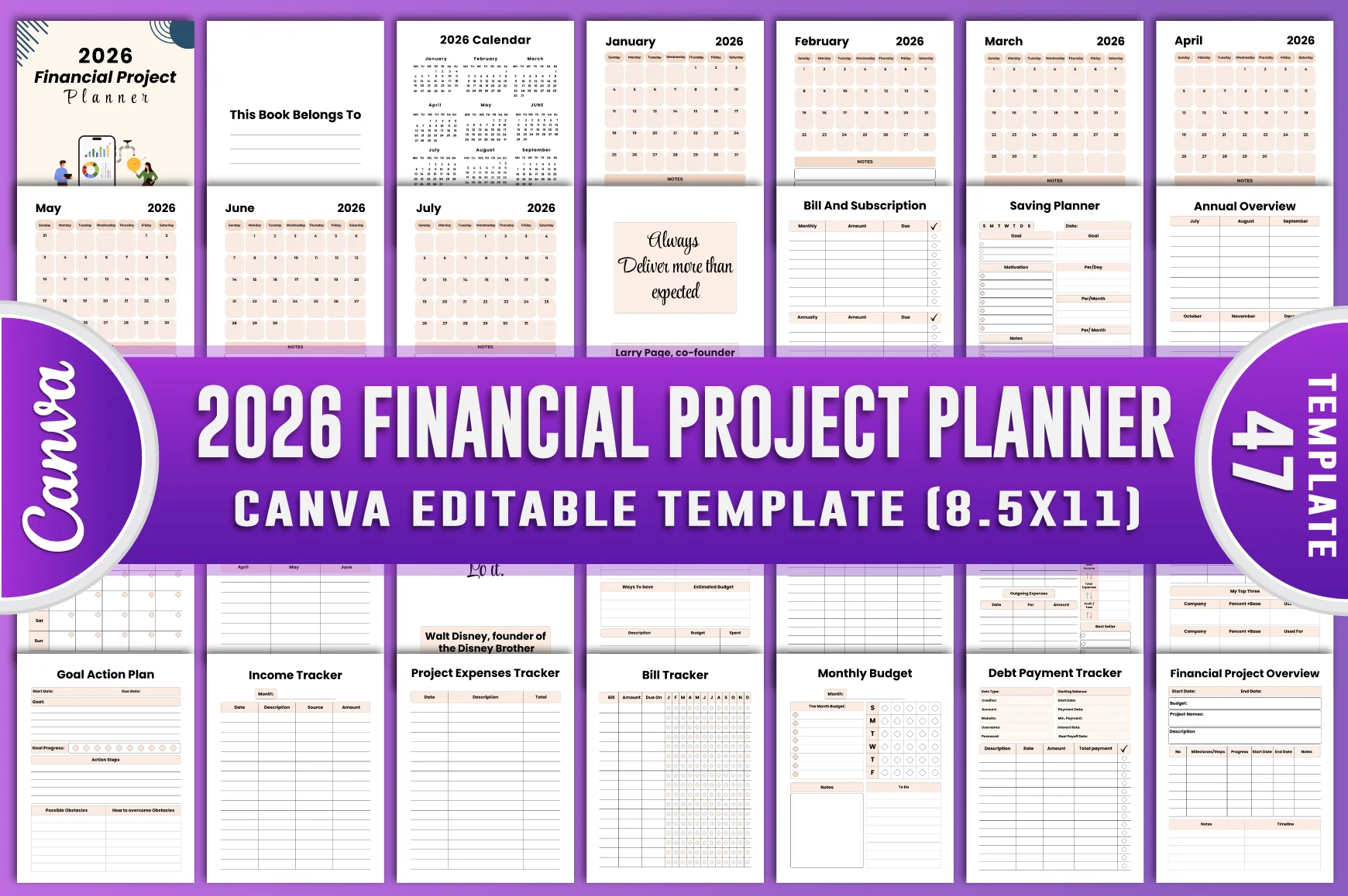 Financial Project Planner Template