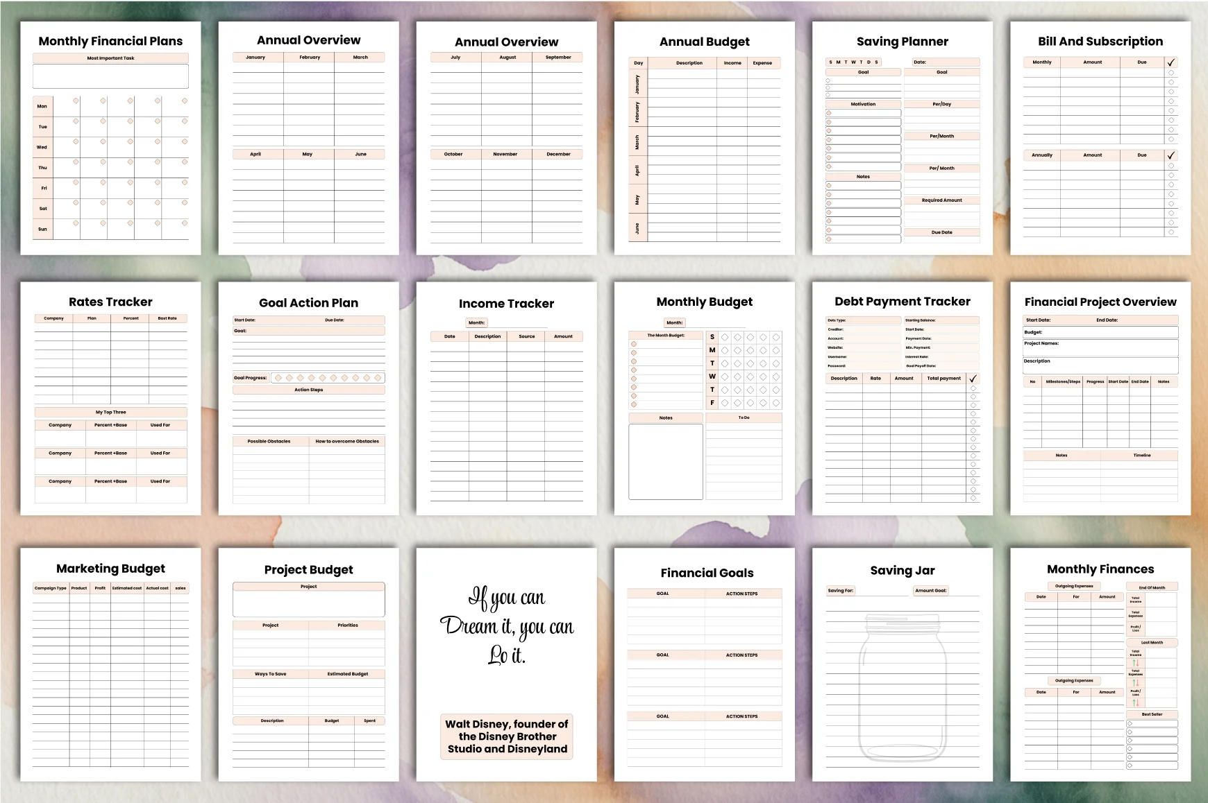 Financial Project Planner Template - Image 2