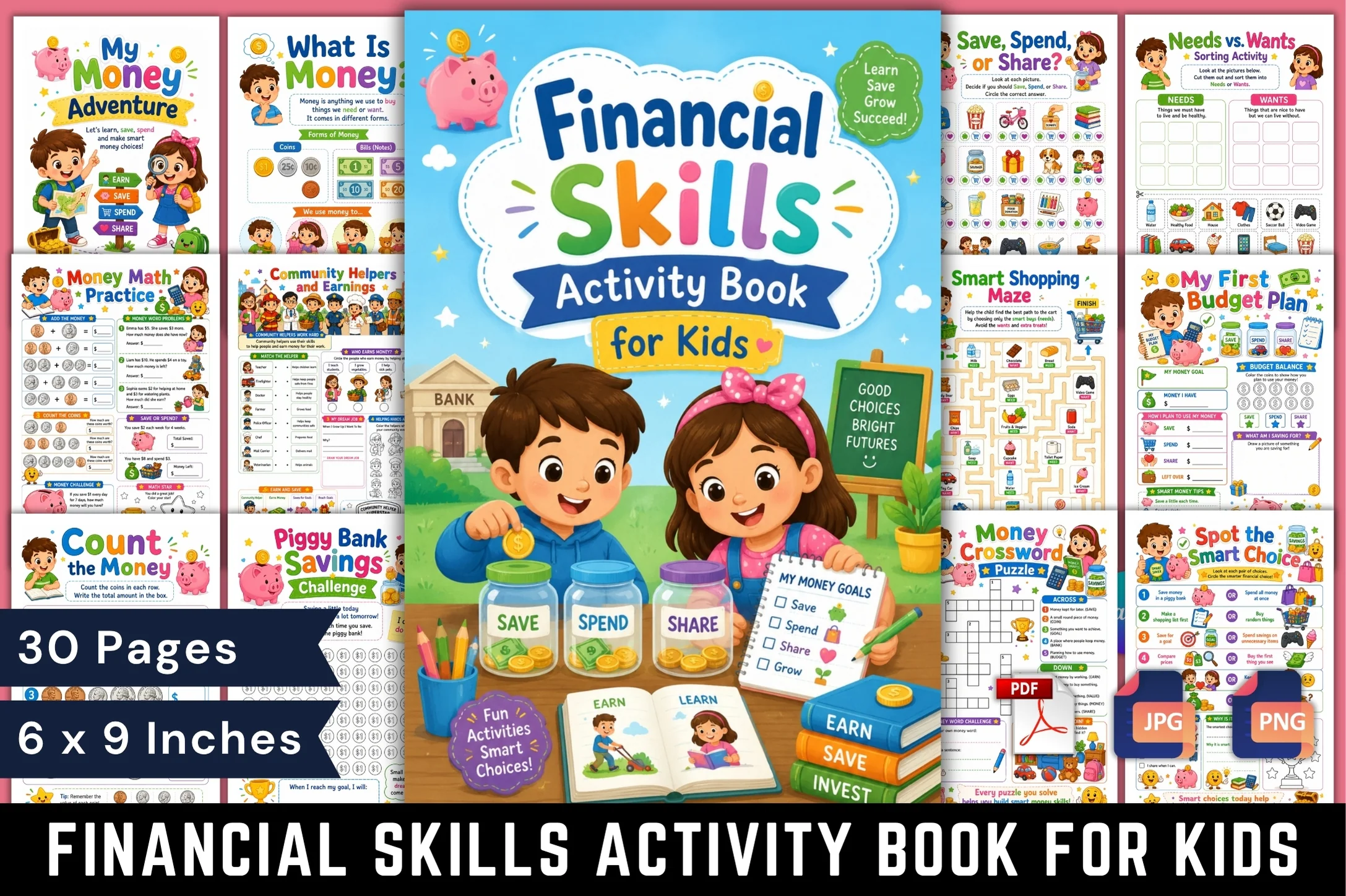 Financial Skills Activity For Kids Book
