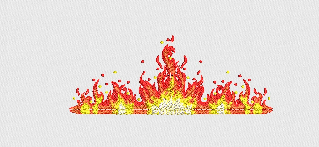 Fire Embroidery Design