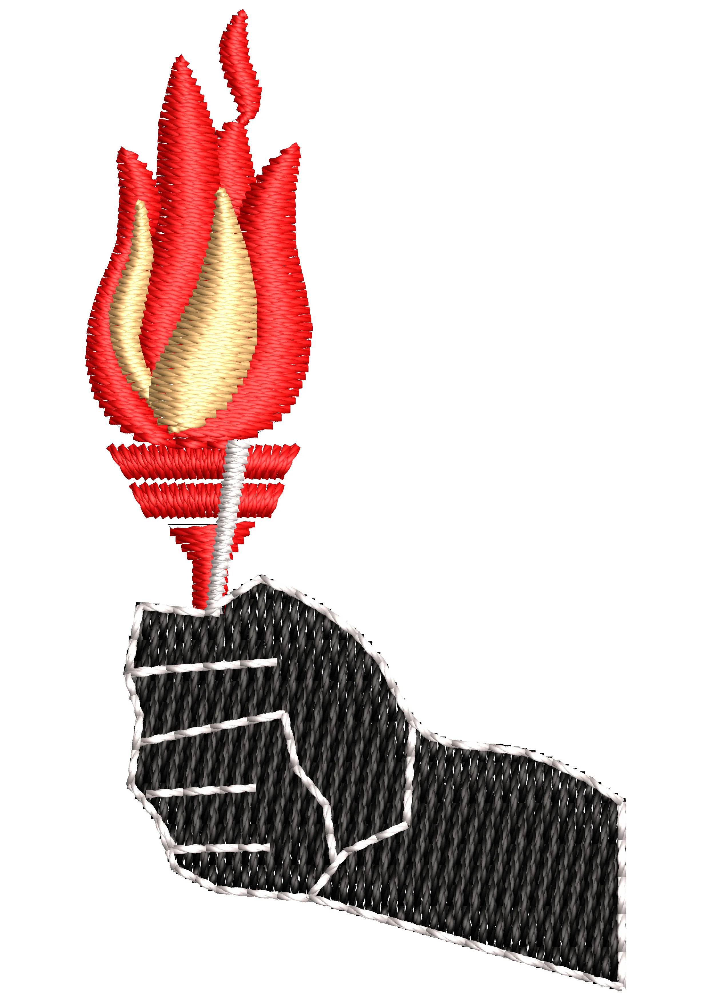 Fire Hand Embroidery Design